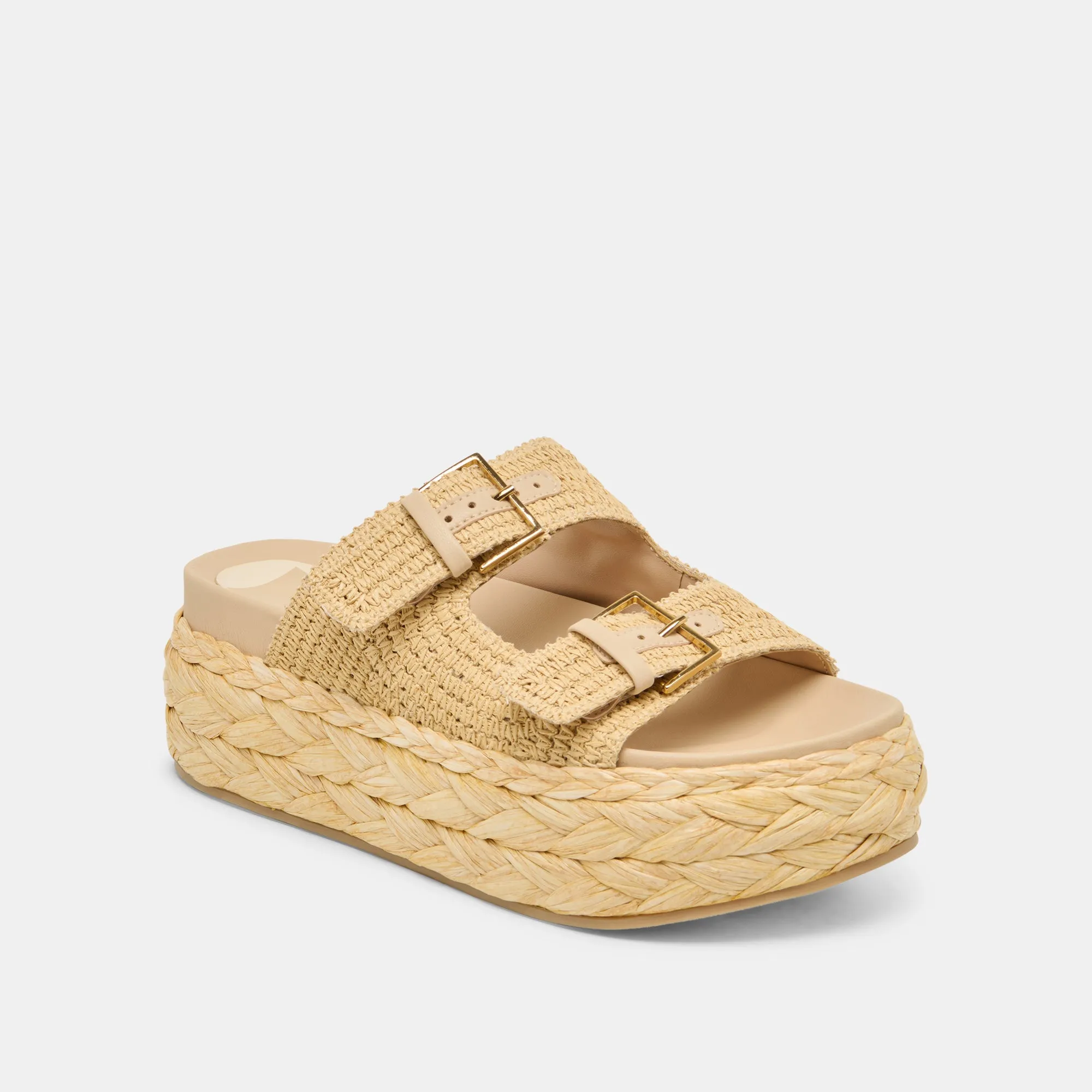 birthday FALYN SANDALS LT NATURAL WOVEN RAFFIA