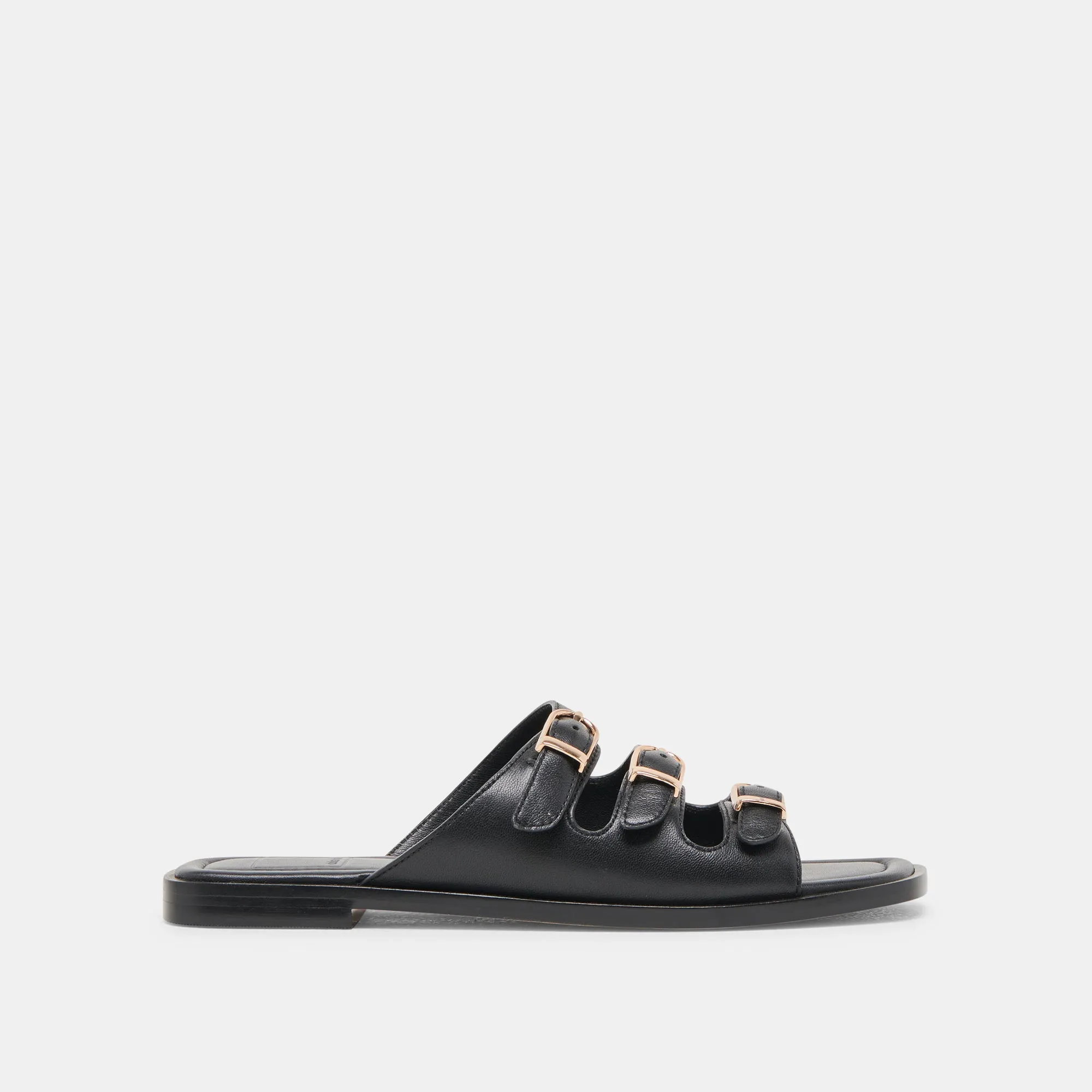 graduation Easy Support FIN SANDALS BLACK LEATHER
