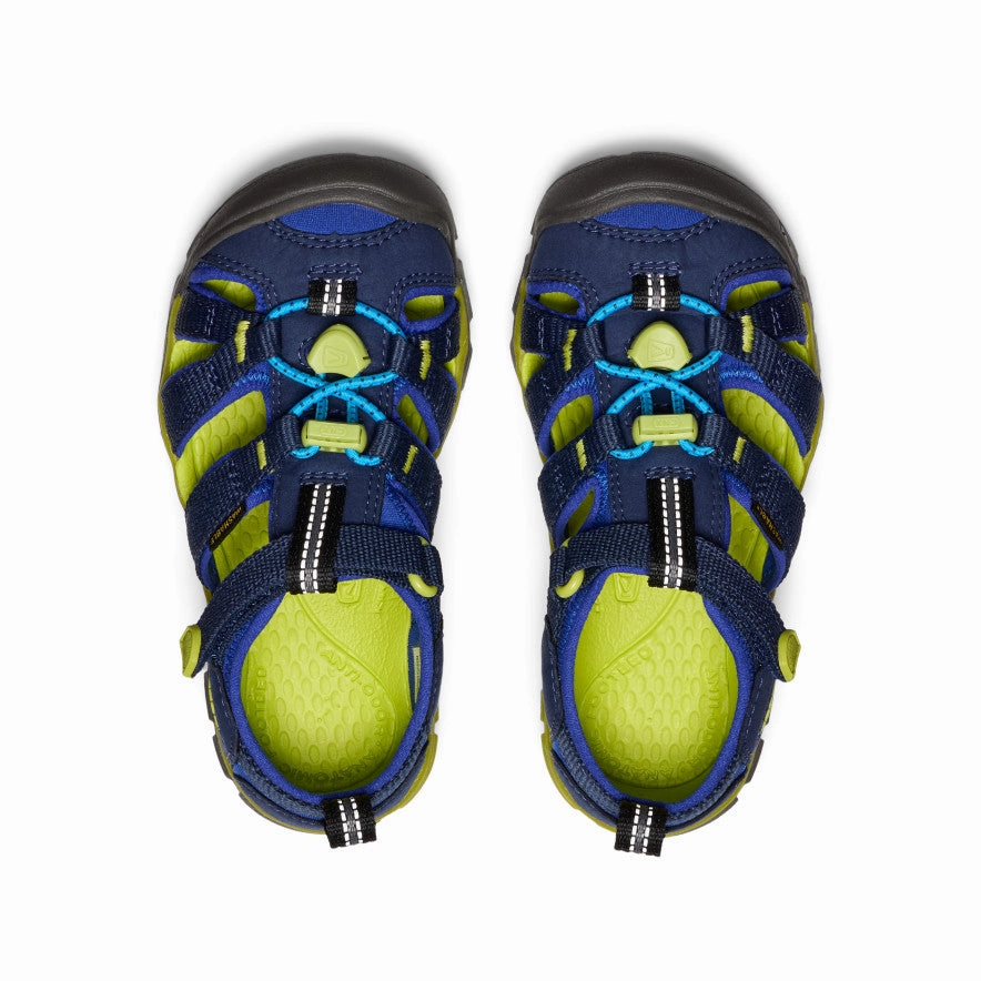 Supportive Fit Little Kids' Seacamp II CNX  |  Naval Academy/Chartreuse