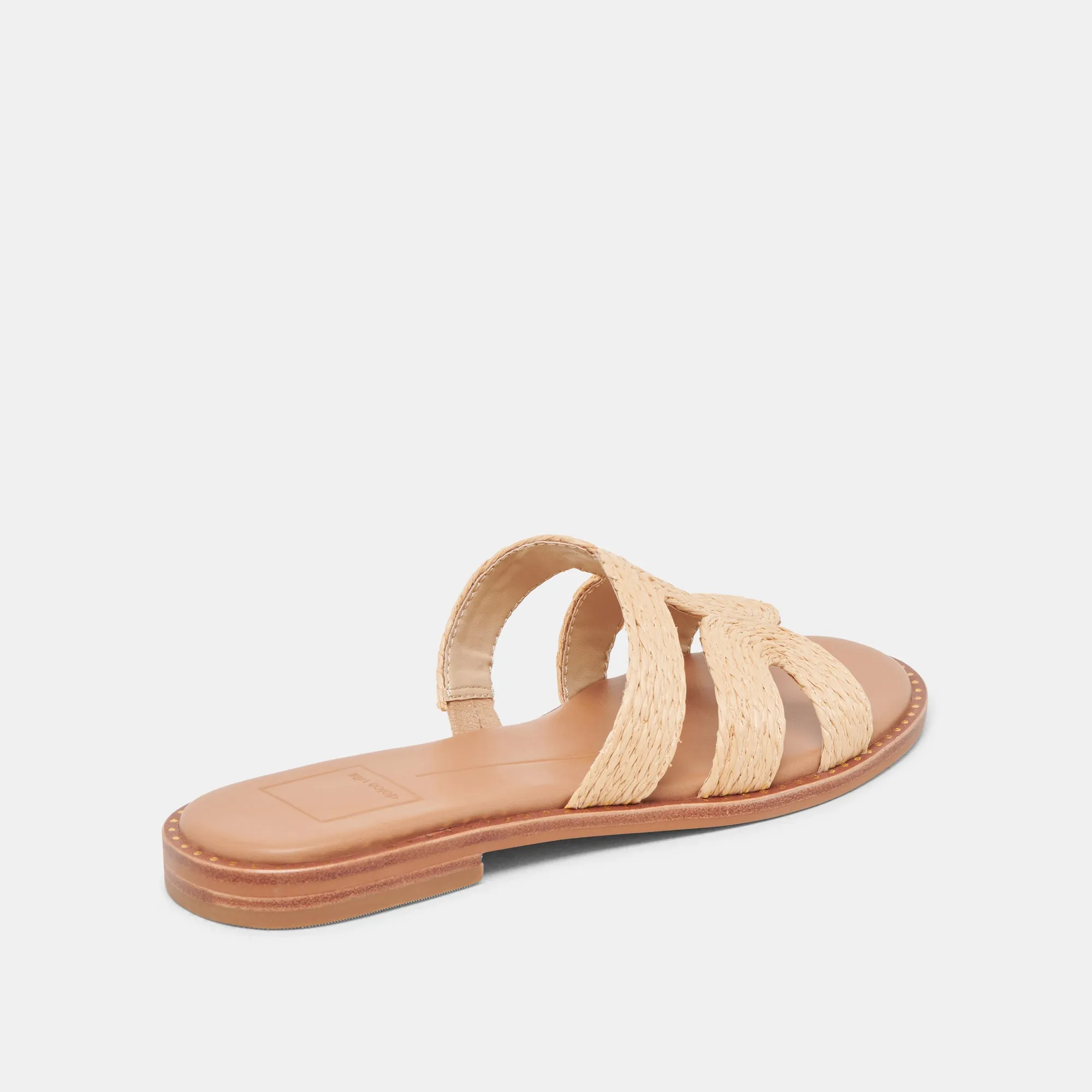 EMON WIDE SANDALS LT NATURAL RAFFIA clog Office