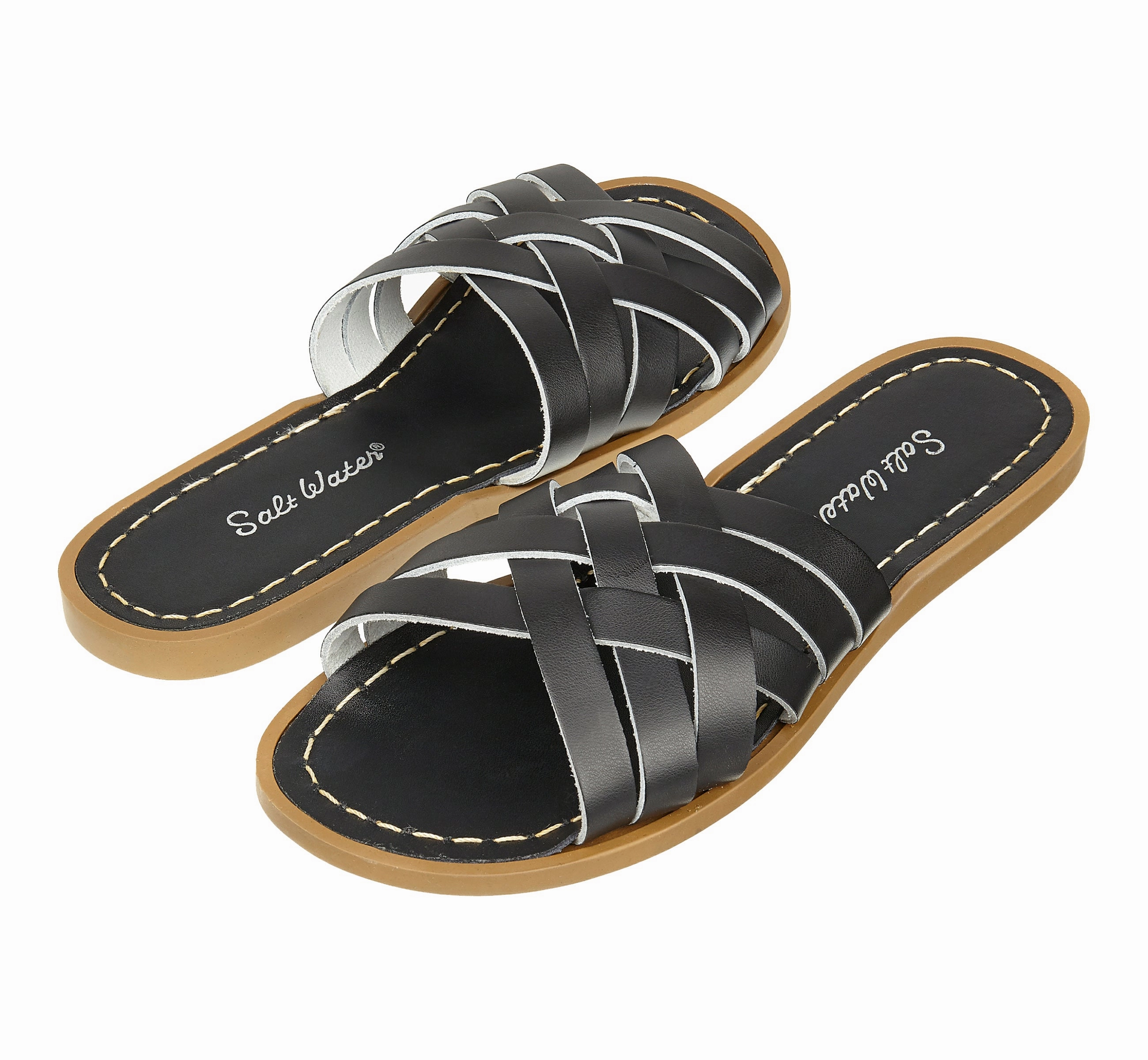 Comfort Walking Retro Slide Black Womens Sandal