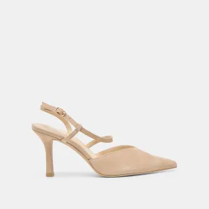 Adaptive Harness System Breath Panel KAMRA HEELS CAMEL SUEDE