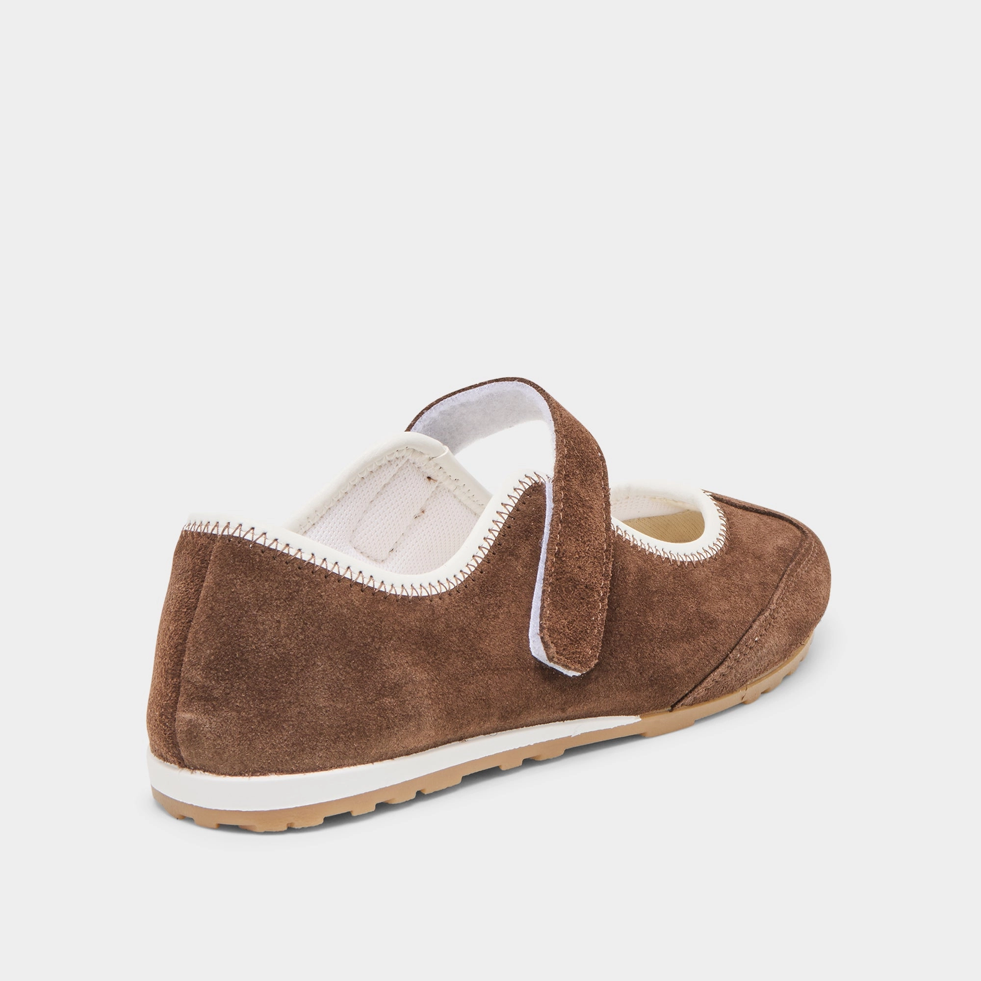 SOFYA SNEAKERS DK BROWN SUEDE Shiny Finish Square Cut