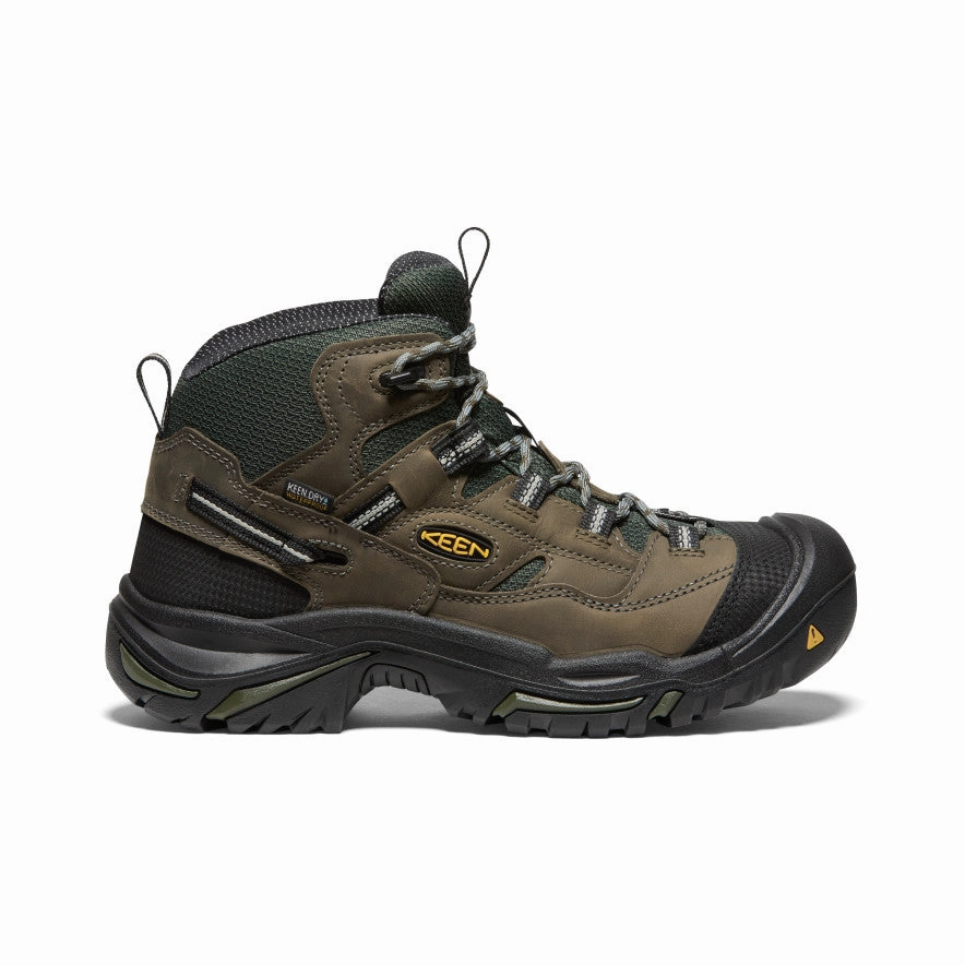 Men's Braddock Waterproof Mid (Steel Toe)  |  Gargoyle/Forest  Night Cushion Collar MoistureWicking