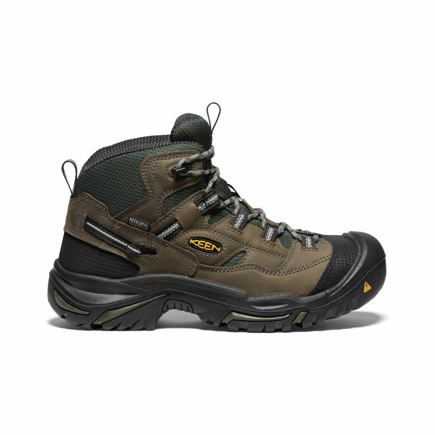 Snow Explorer Year Round Men's Braddock Waterproof Mid (Steel Toe)  |  Gargoyle/Forest  Night