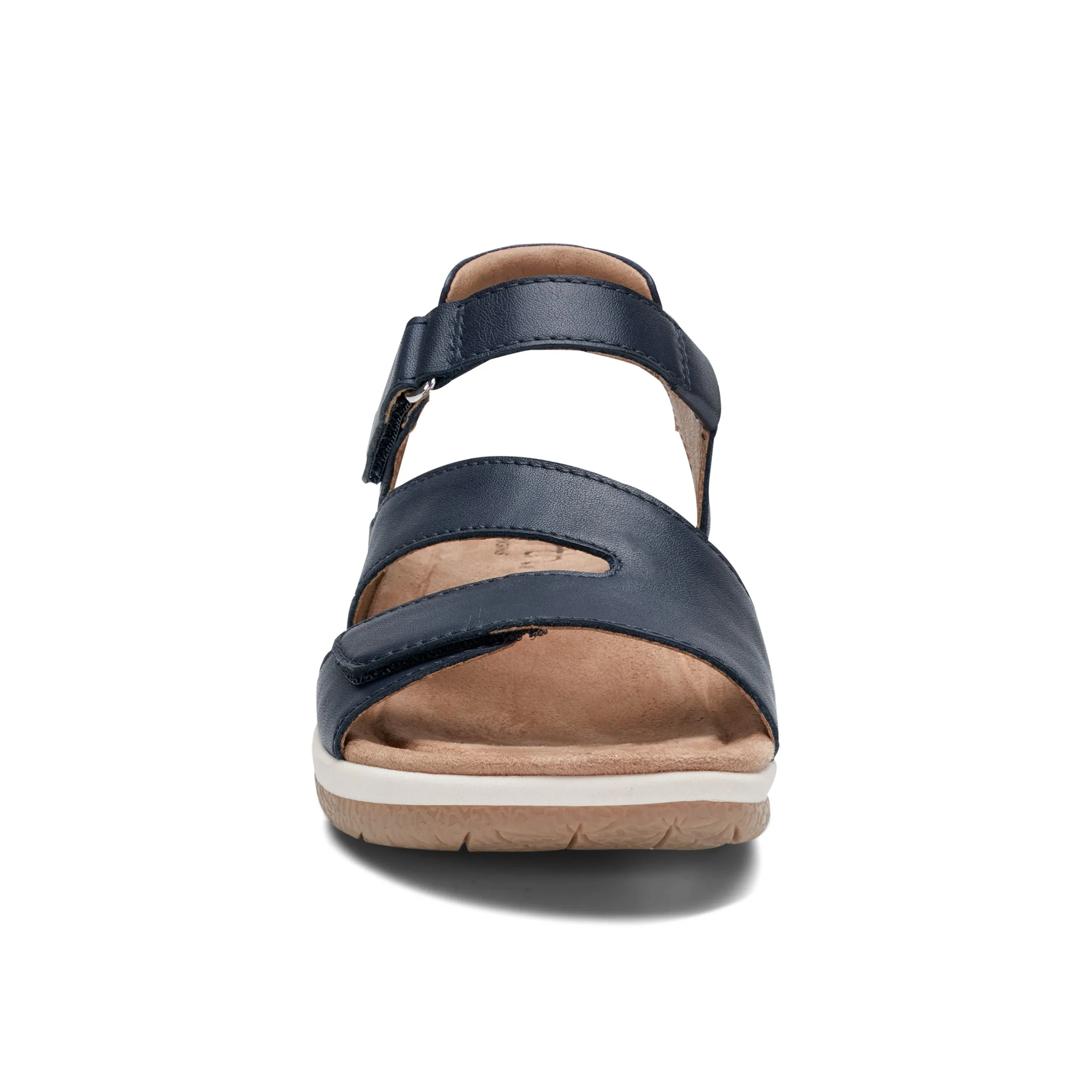 Enhanced Traction Pattern Sureal Casual Strappy Round Toe Flat Sandals