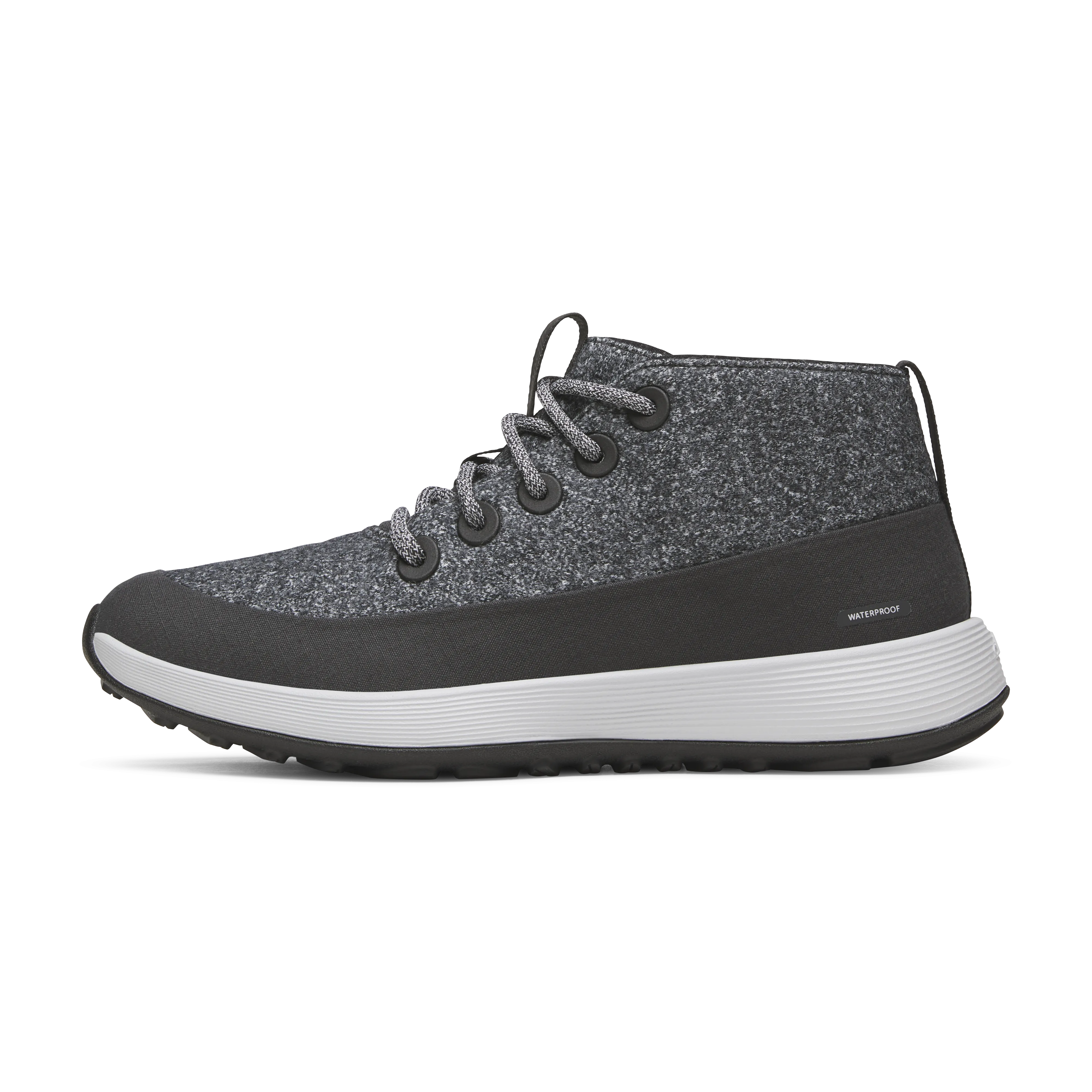 Men's Wool Runner NZ Mid Waterproof - Dark Grey (Light Grey Sole) Breathable Vamp