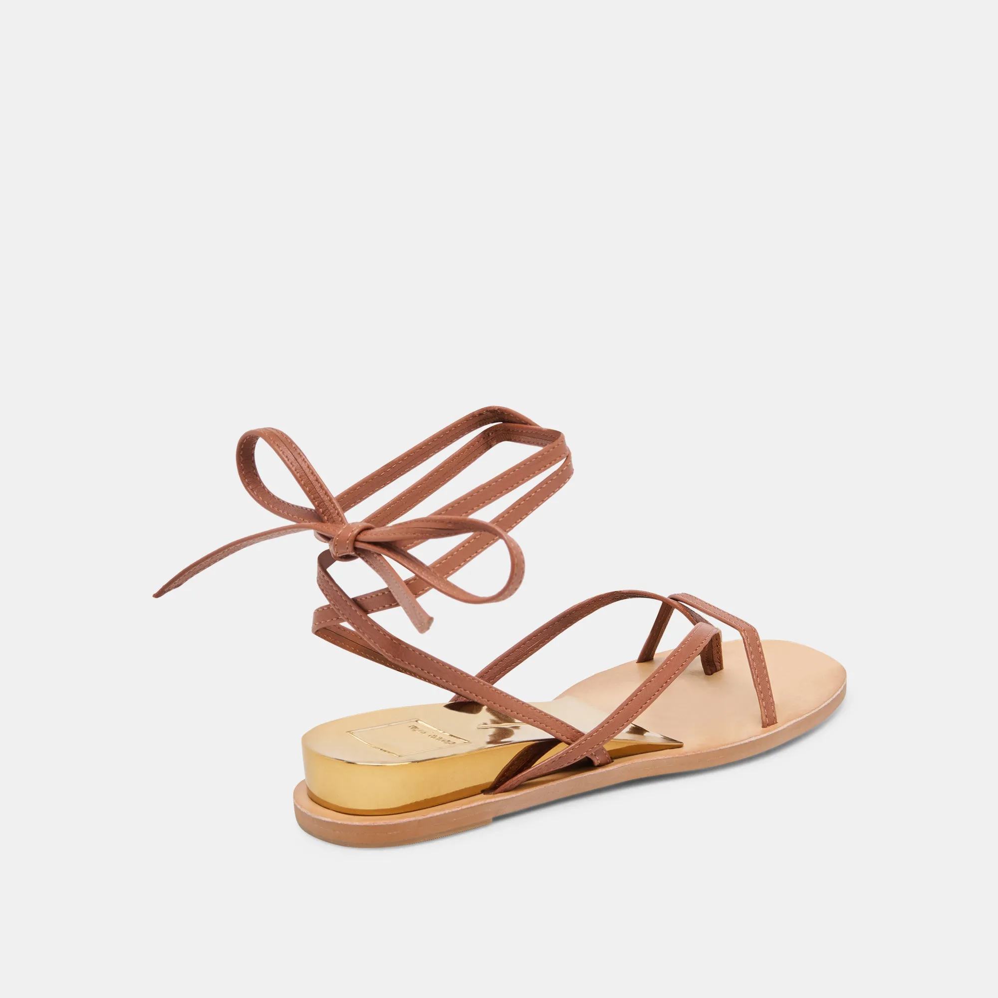RUDIE SANDALS COGNAC LEATHER Shock Absorption Core