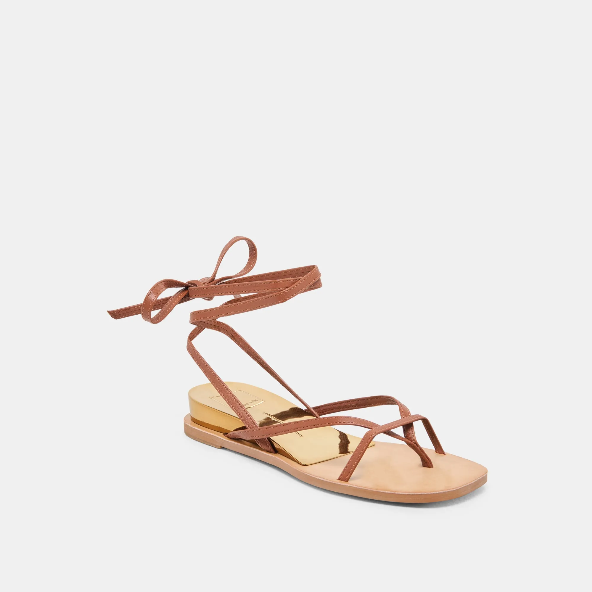beach - style RUDIE SANDALS COGNAC LEATHER