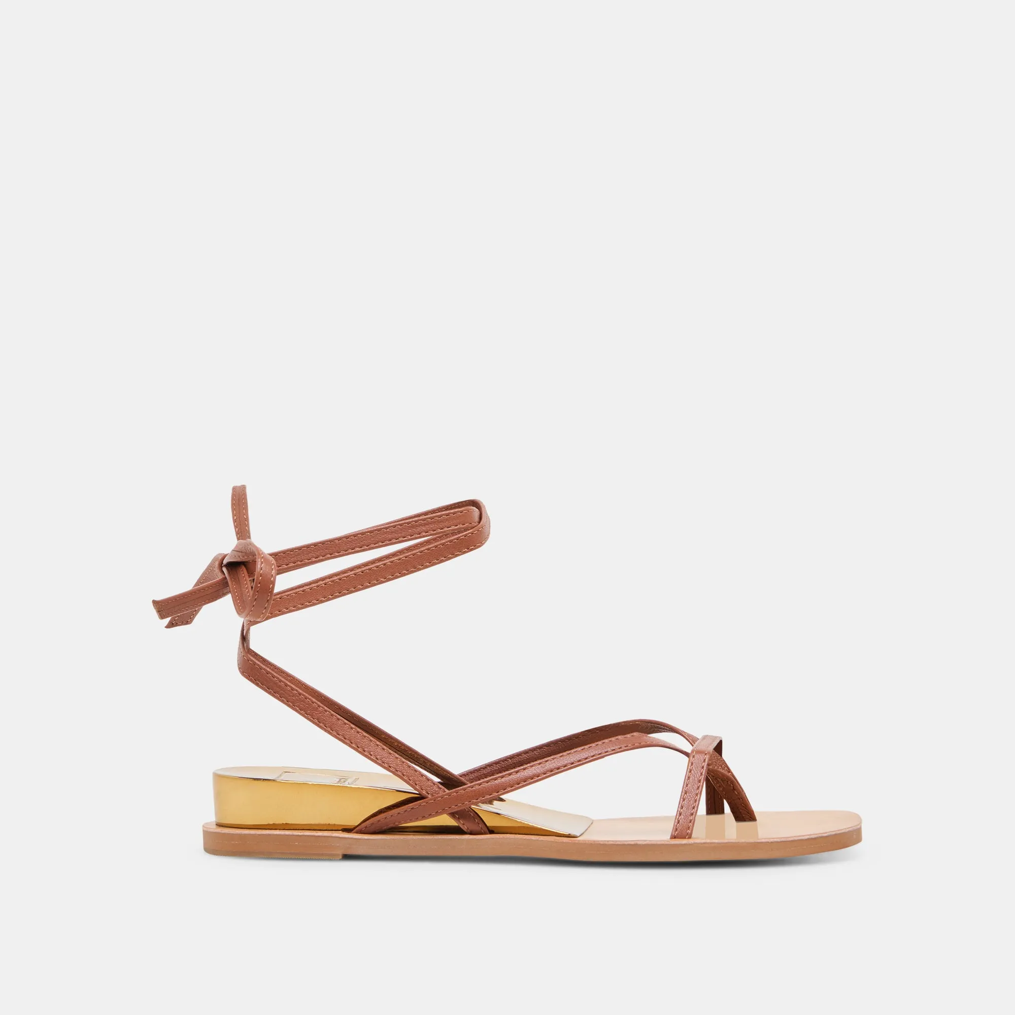 Recyclable Components RUDIE SANDALS COGNAC LEATHER