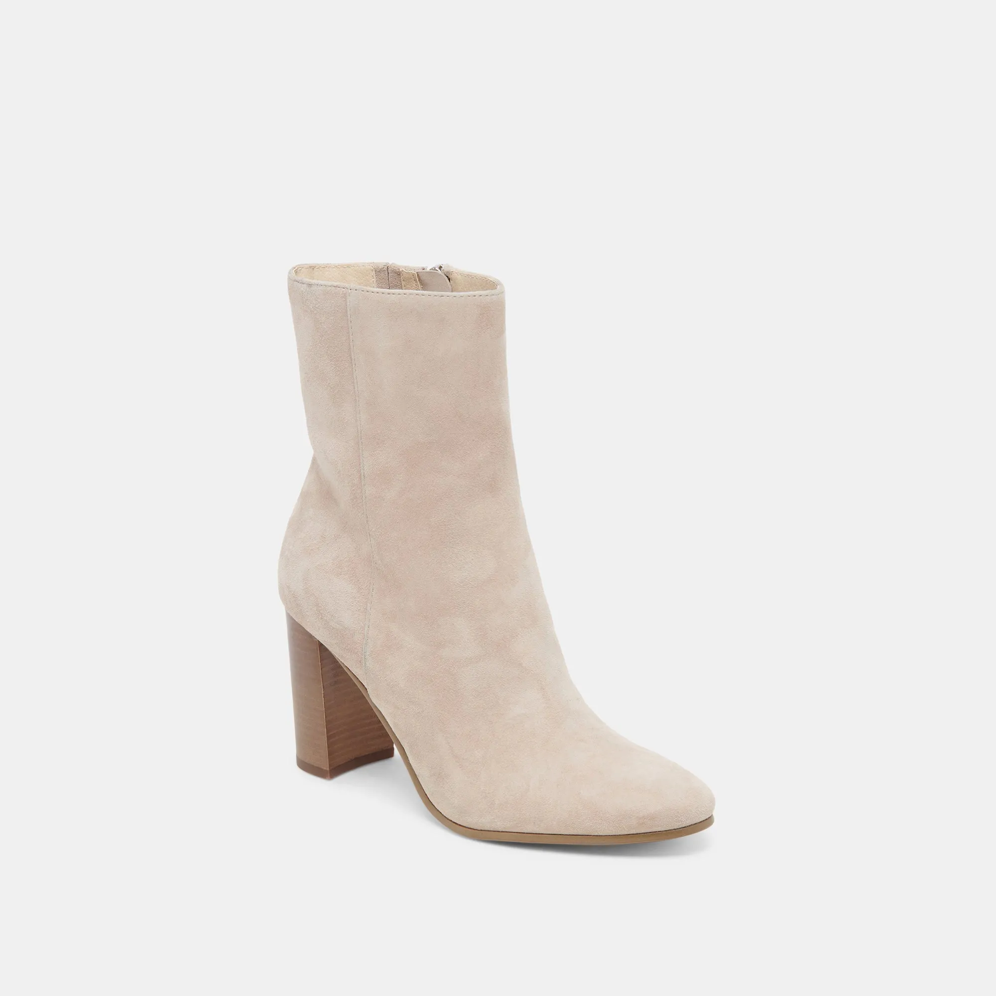SUZY WIDE BOOTIES TAUPE SUEDE Responsive Control Padded Heel Counter