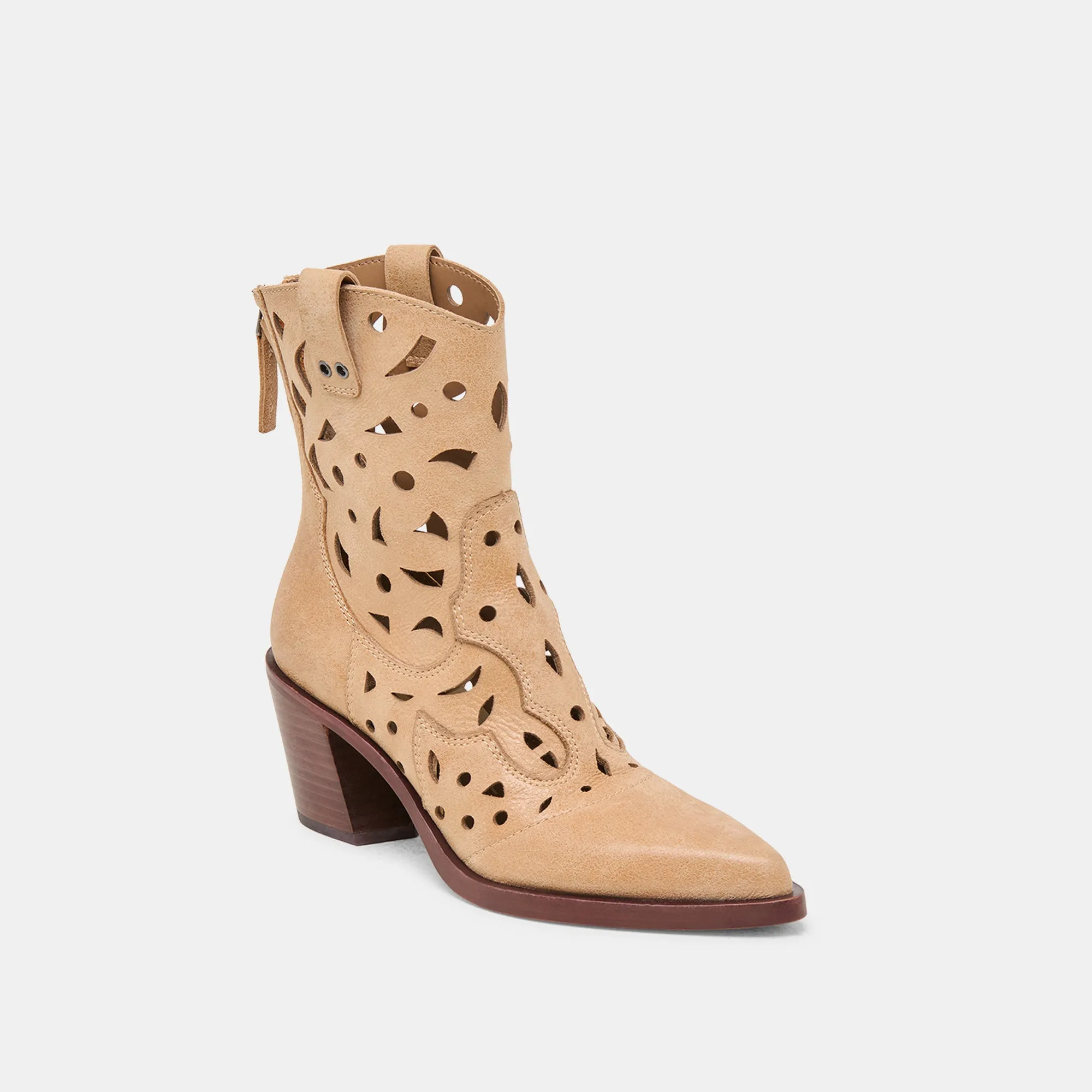 ZENOBI BOOTIES CAMEL DISTRESSED LEATHER Power Step