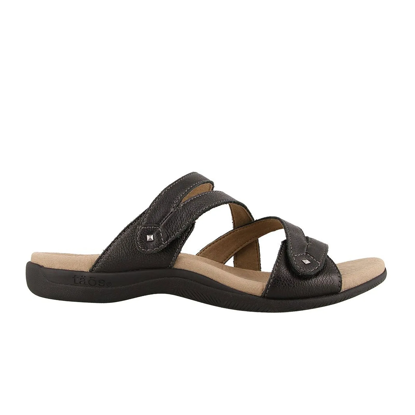Foot Relief Taos Double U Slide Sandal (Women) - Black