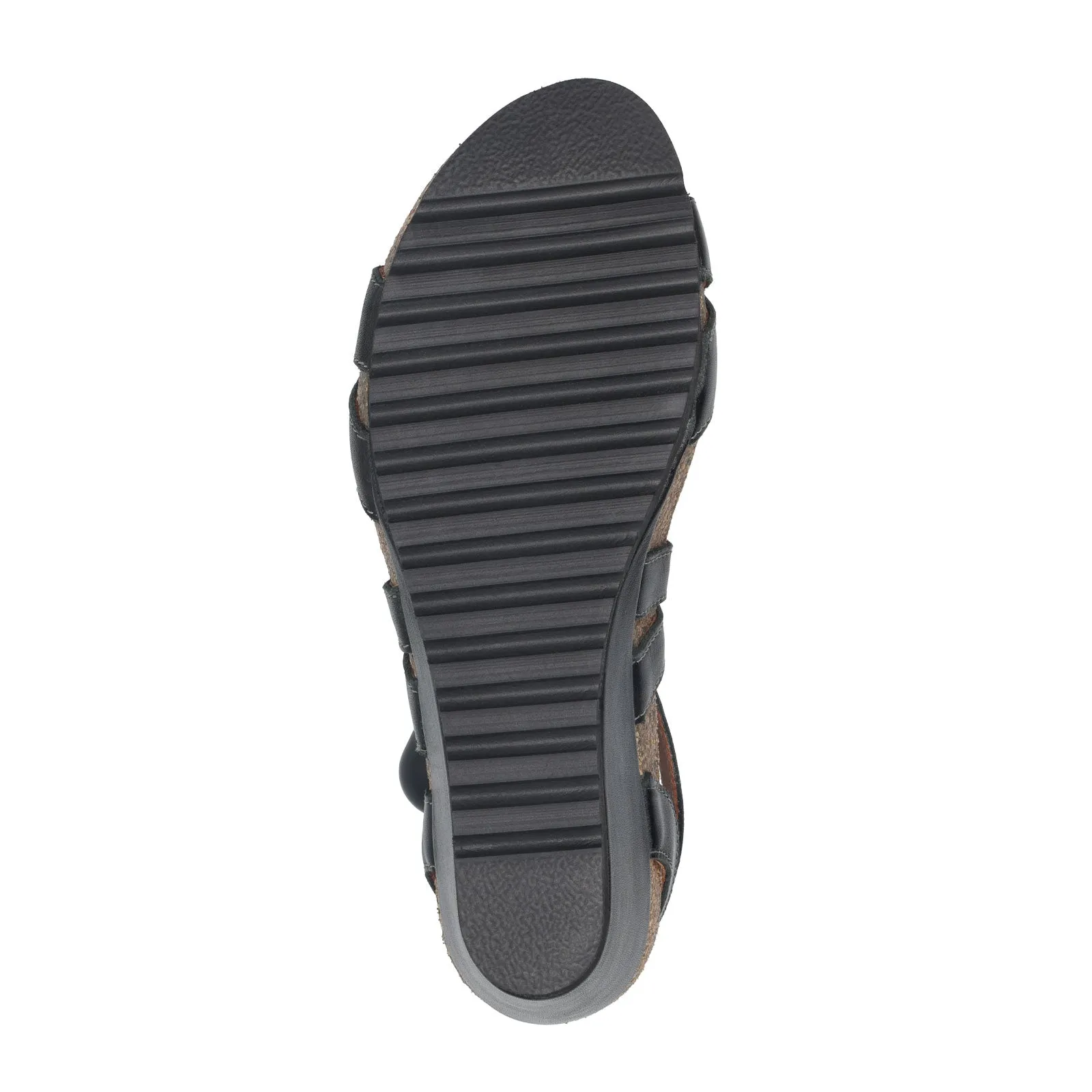Taos Xcellent Wedge Sandal (Women) - Black Quick Slip Fit