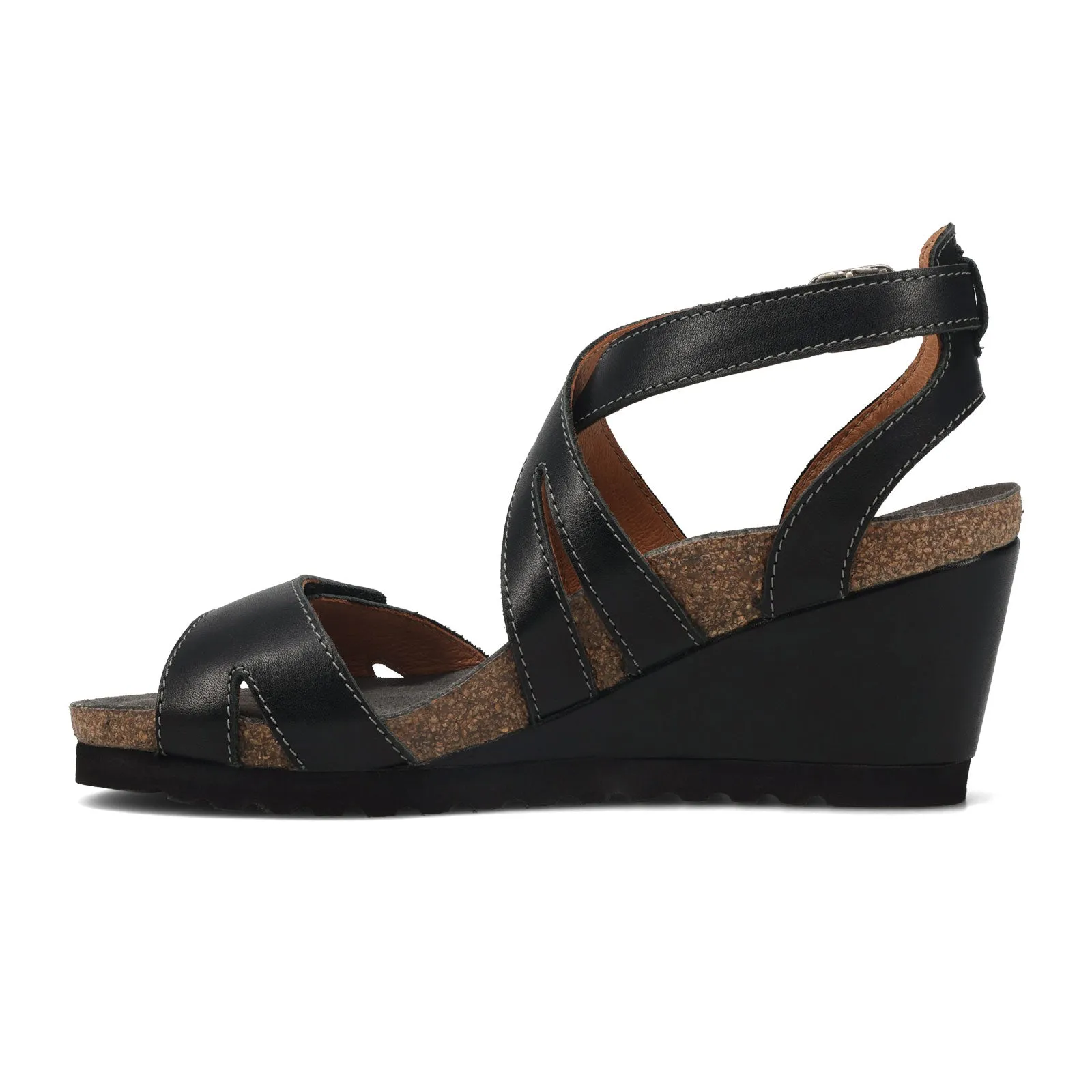 Flexible structure Taos Xcellent Wedge Sandal (Women) - Black