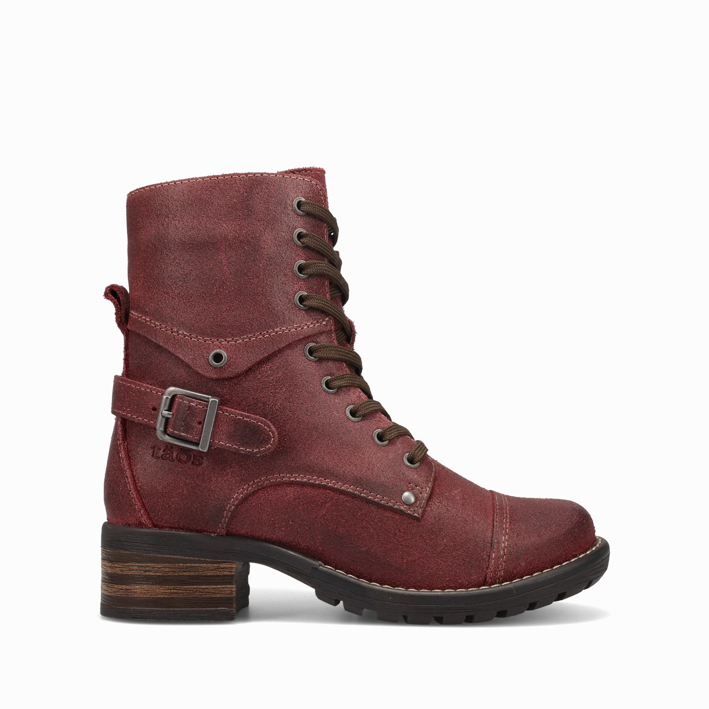 Fashionable Design Adjustable Walking Shoes TAOS WOMENS CRAVE -  WINE RUFFOUT