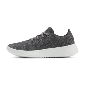 windy Women's Wool Runner Go - Dark Grey (Light Grey Sole)