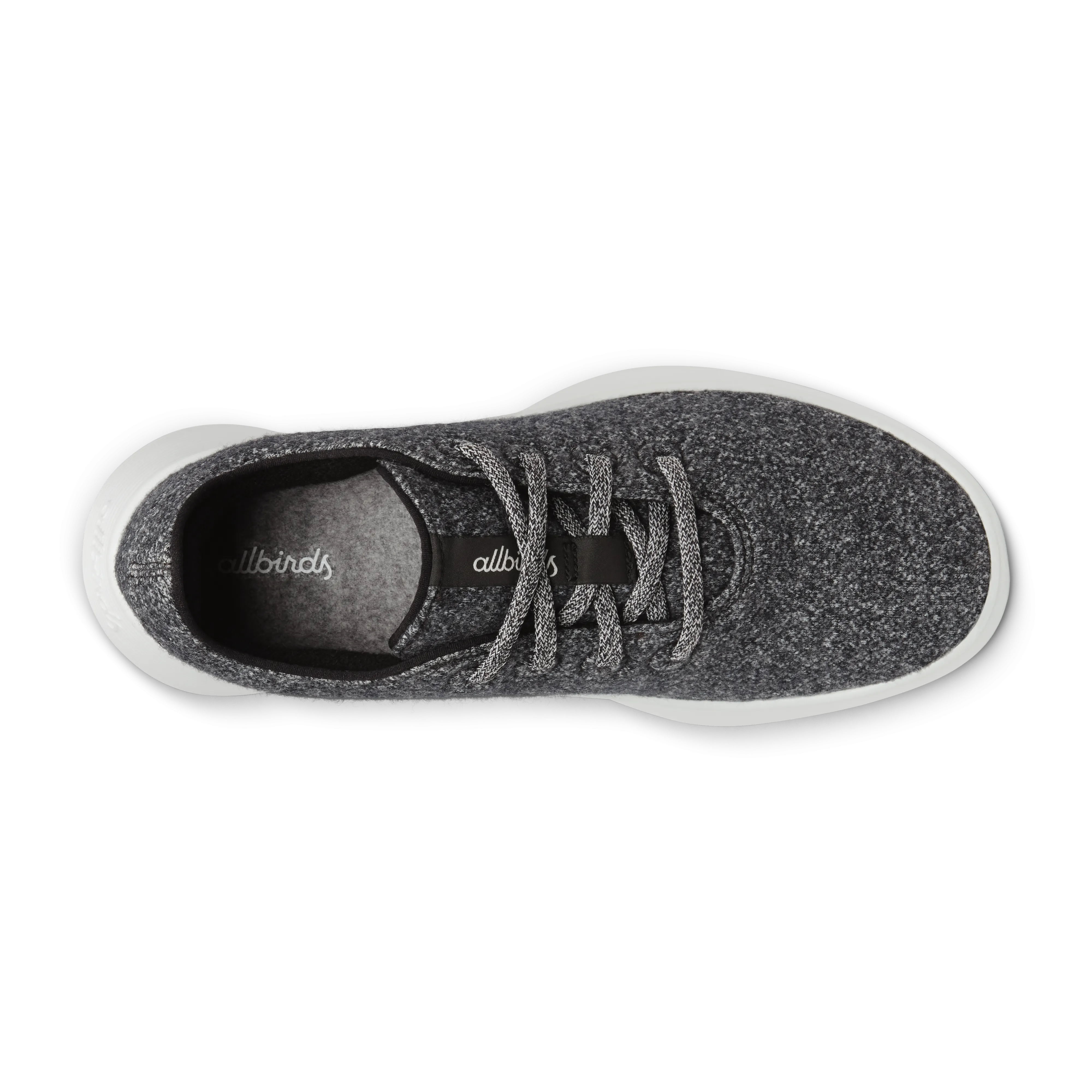 Rocker sole geometry Women's Wool Runner Go - Dark Grey (Light Grey Sole)