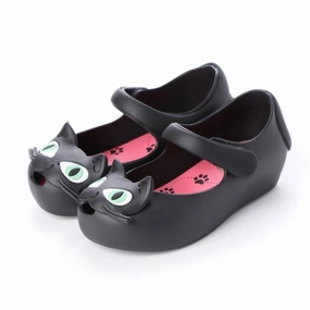 All-purpose stability Mini Melissa Kids Baby Girl Ultragirl II Cat Sandals Shoes in Black