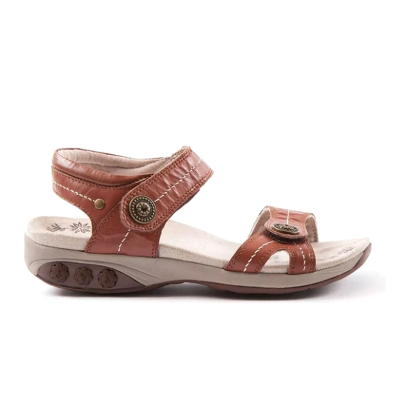 Therafit Grace Backstrap Sandal (Women) - Brown Lightweight Structure Trendy Features