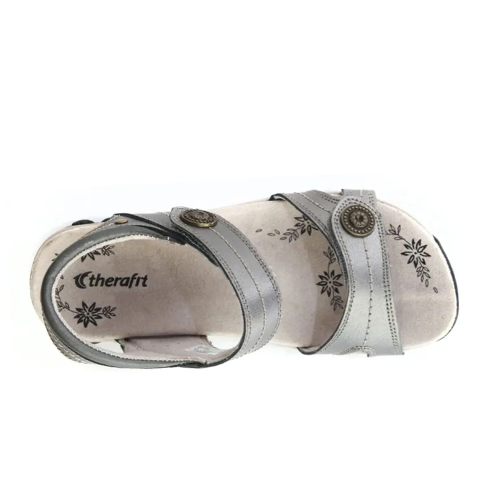 Therafit Grace Backstrap Sandal (Women) - Pewter Air Walk