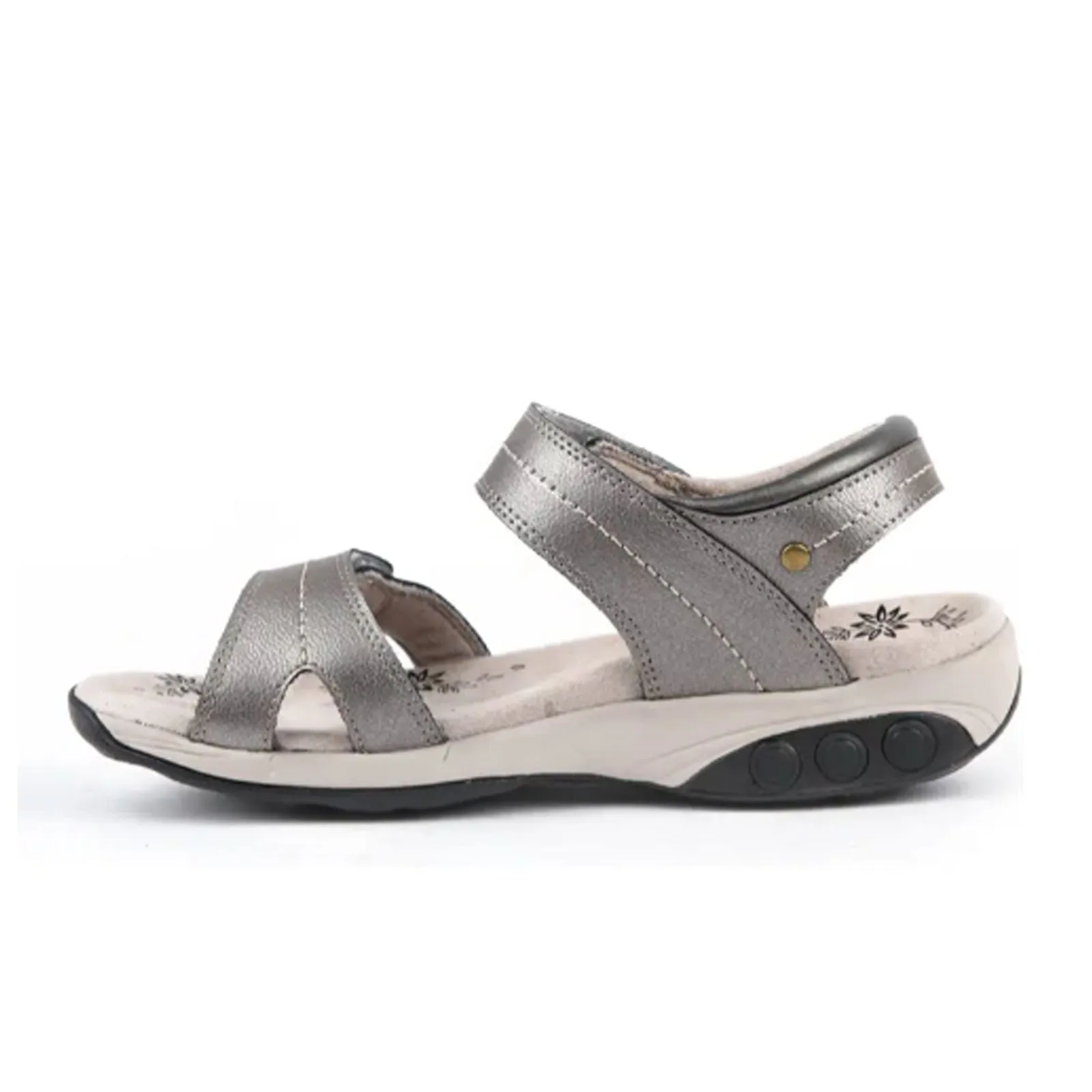 Therafit Grace Backstrap Sandal (Women) - Pewter Chill Style Cozy Slip-On Shoes