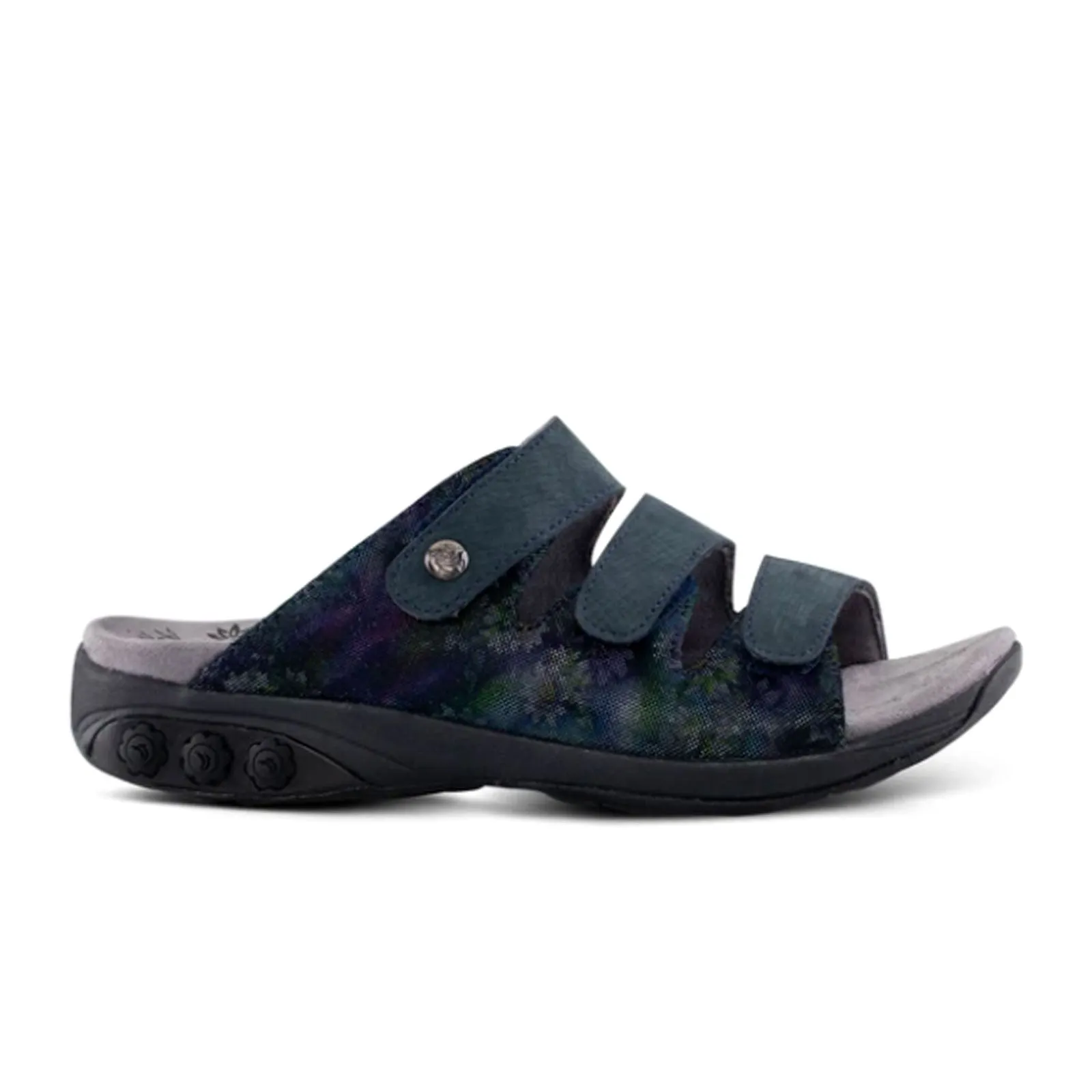 Comfort Arch Cushion hook and loop closure Therafit Vanessa Slide Sandal (Women) - Blue