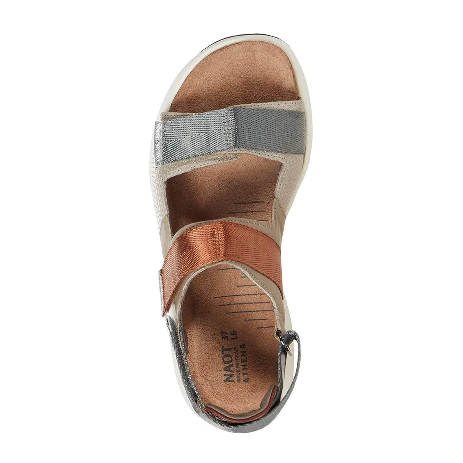 Quick Sandal Walk Naot Odyssey Active Sandal (Women) - Beige Lizard/Soft Beige/Soft Chestnut/Soft Silver