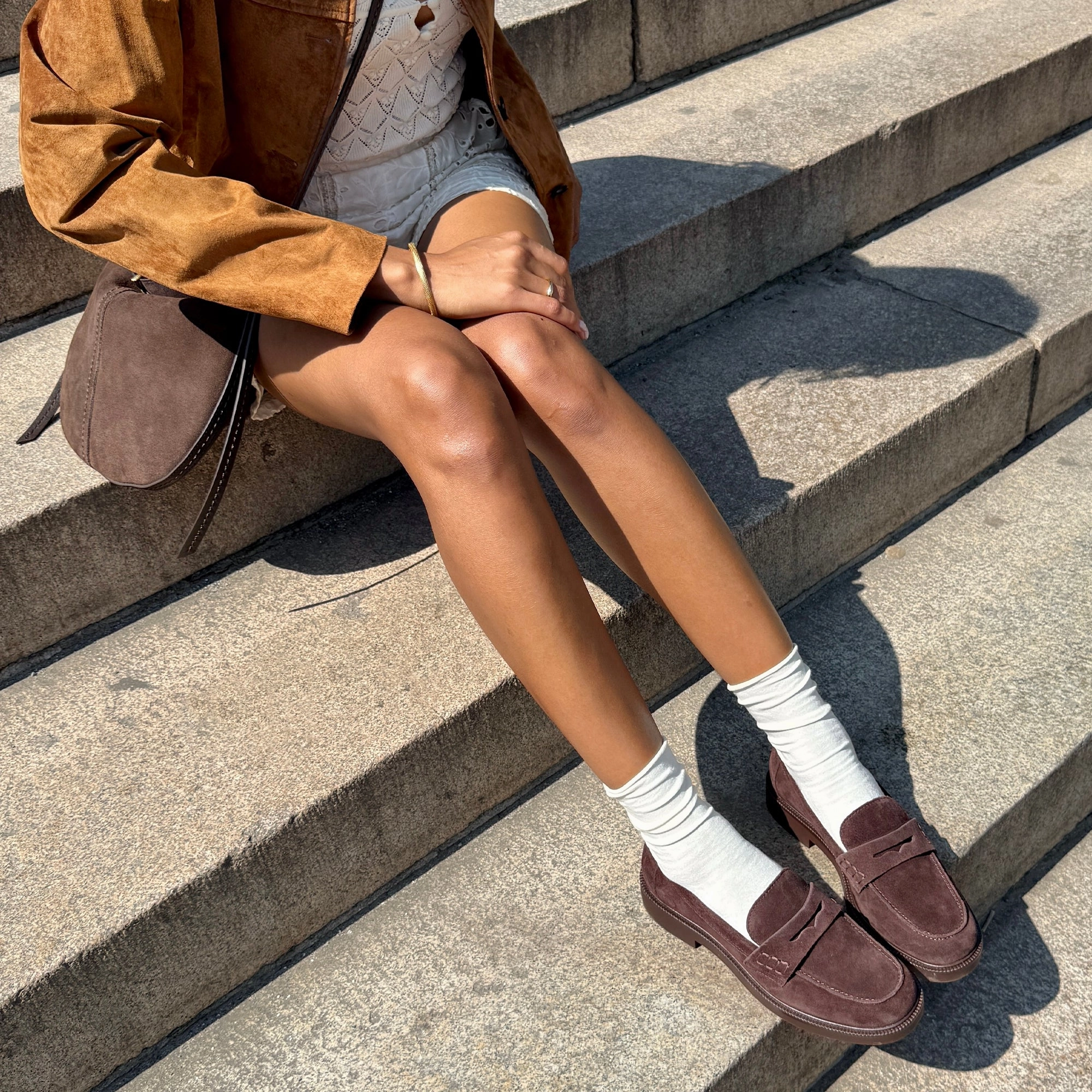 TIGGY LOAFERS MAHOGANY SUEDE Summer Fun Point Cut