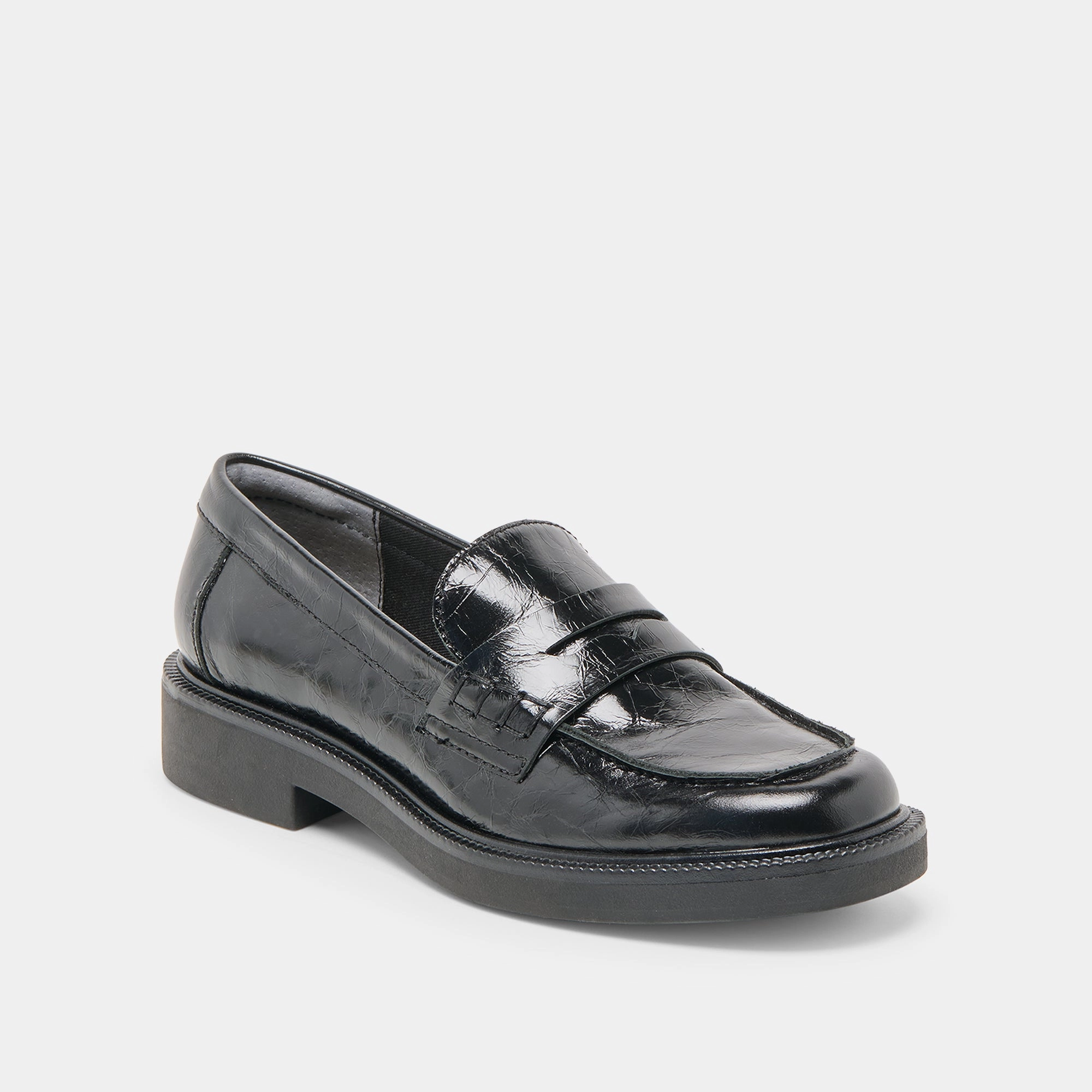 Happy Hour Street Spark TIGGY LOAFERS MIDNIGHT CRINKLE PATENT