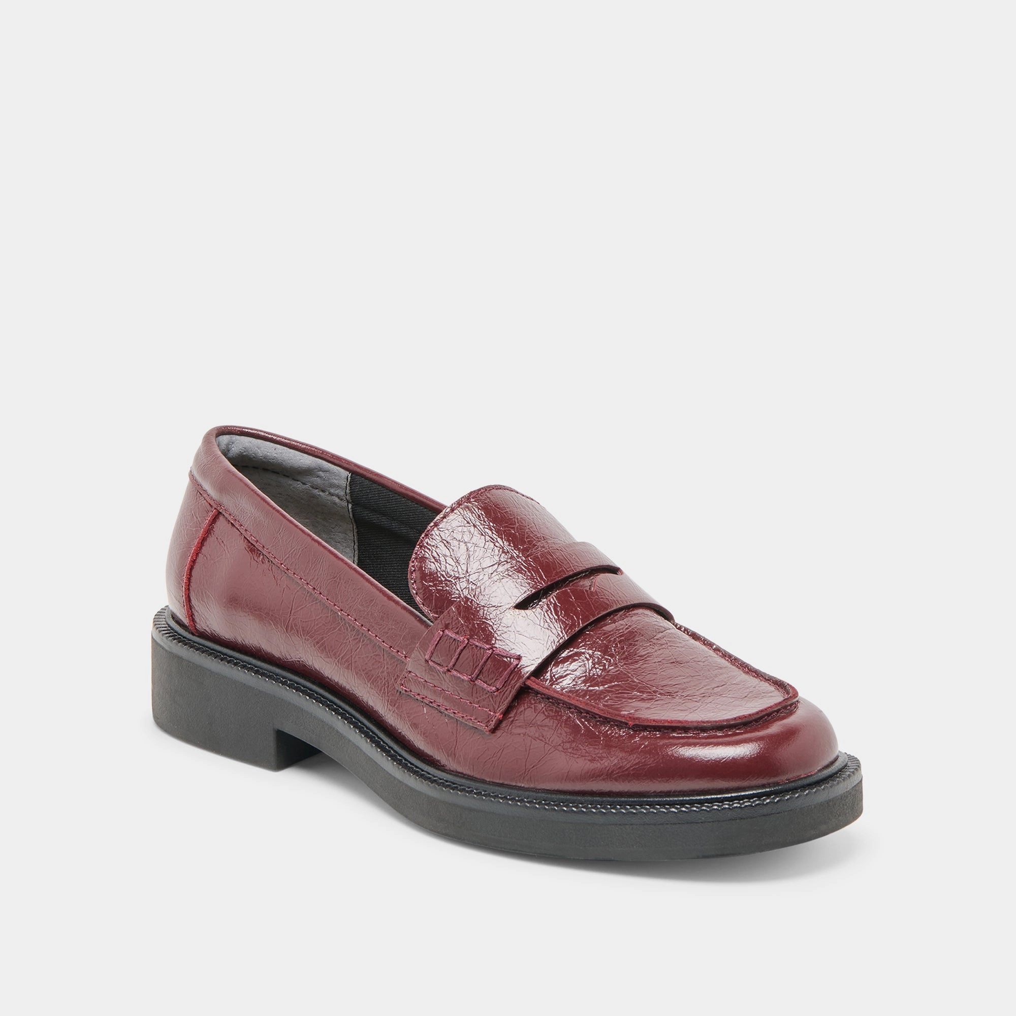 TIGGY LOAFERS OXBLOOD CRINKLE PATENT Iconic Style Classy Boots