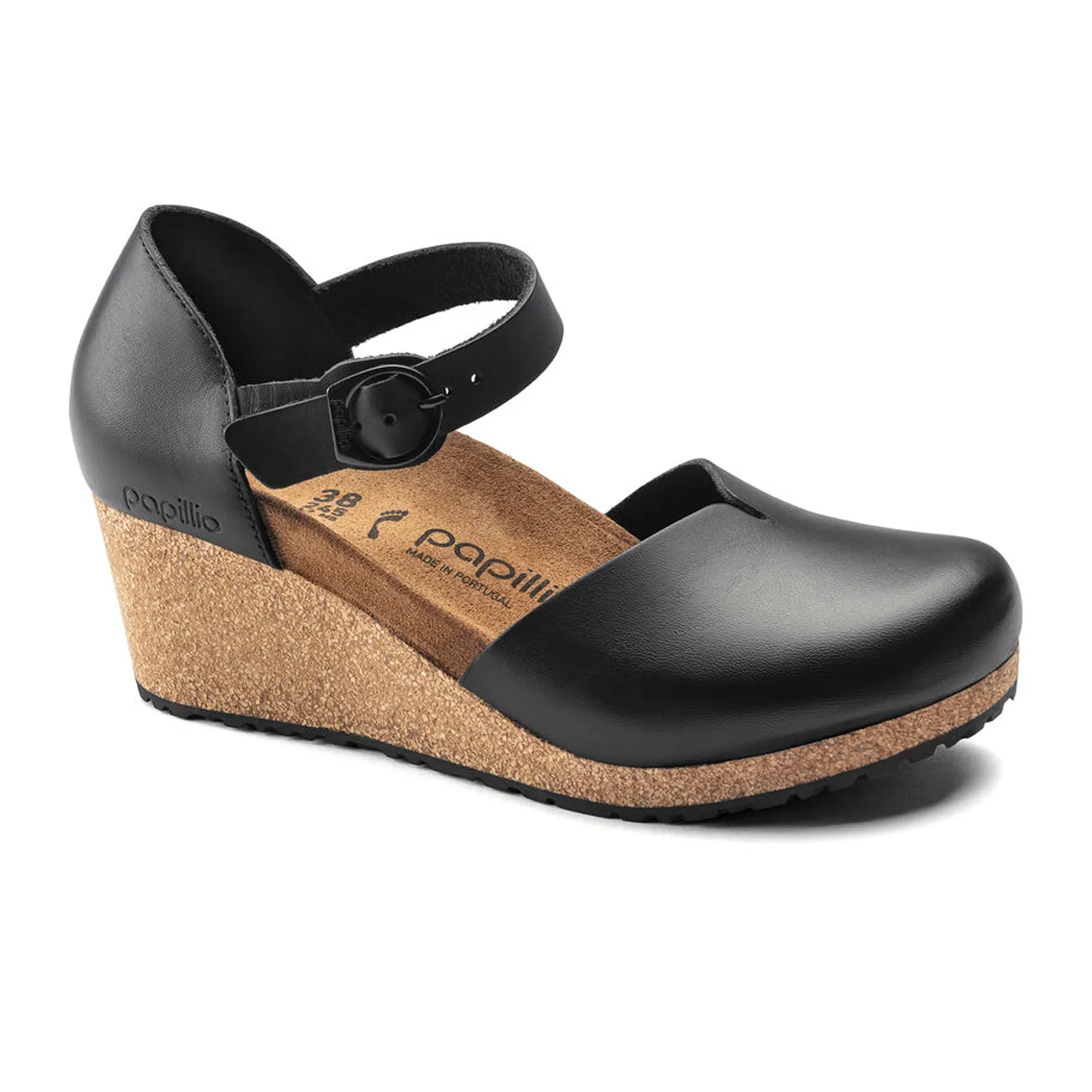 Birkenstock Mary Ring-Buckle Narrow Wedge Sandal (Women) - Black Leather Fast Commute