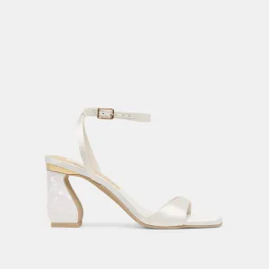 TILDA HEELS TRUE WHITE SATIN Breathable Linings
