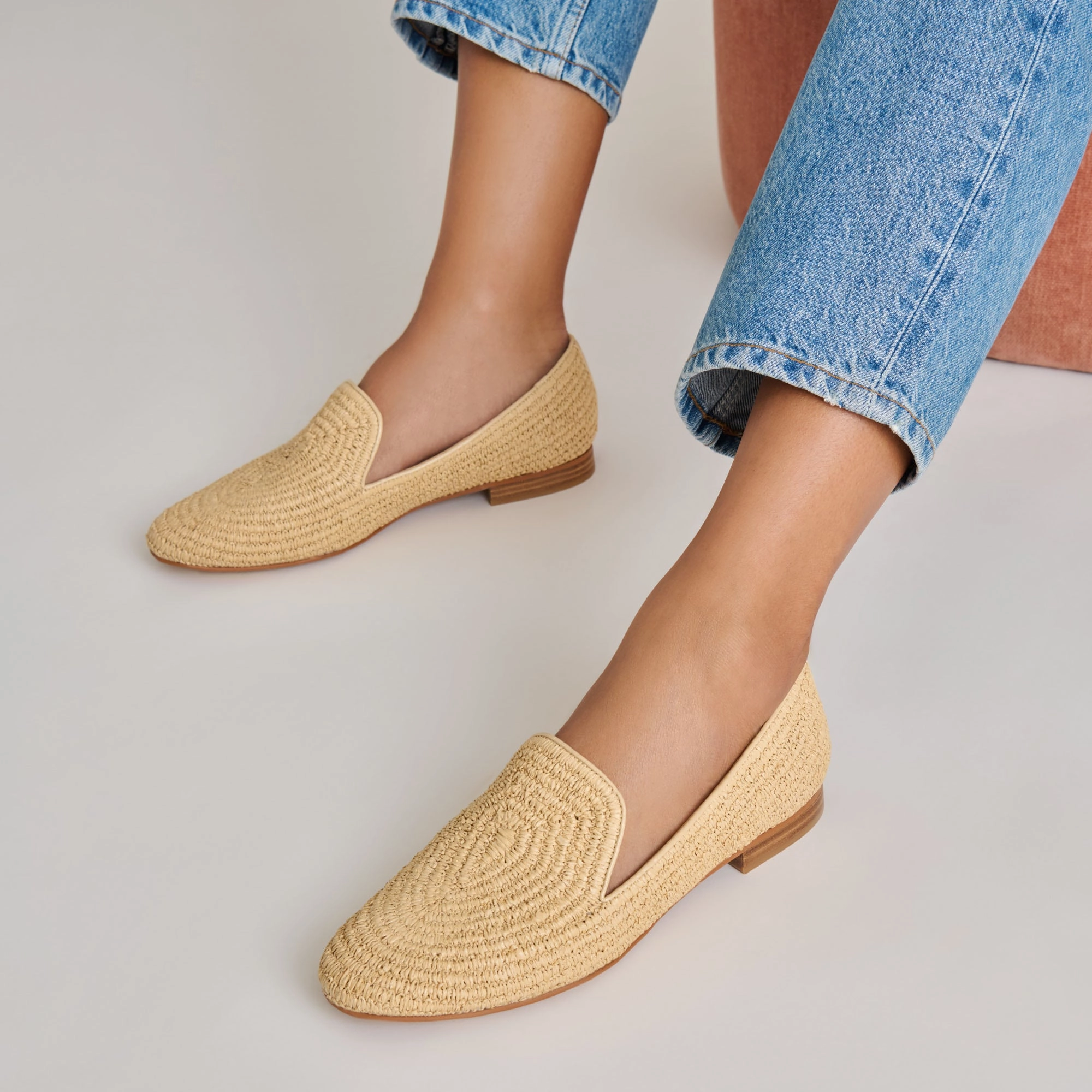 Grace Step Party Ready BAYLEN FLATS NATURAL WOVEN RAFFIA