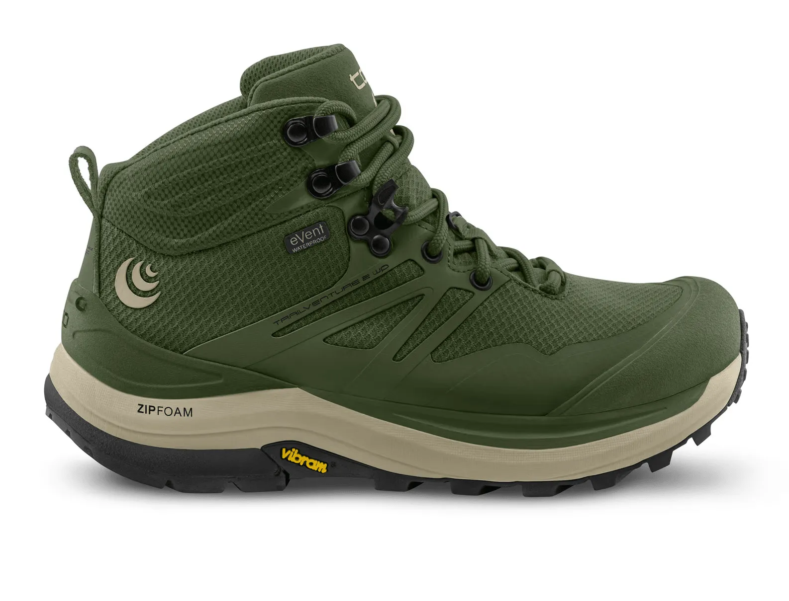 Thick sole TOPO WOMENS TRAILVENTURE - OLIVE / TAN