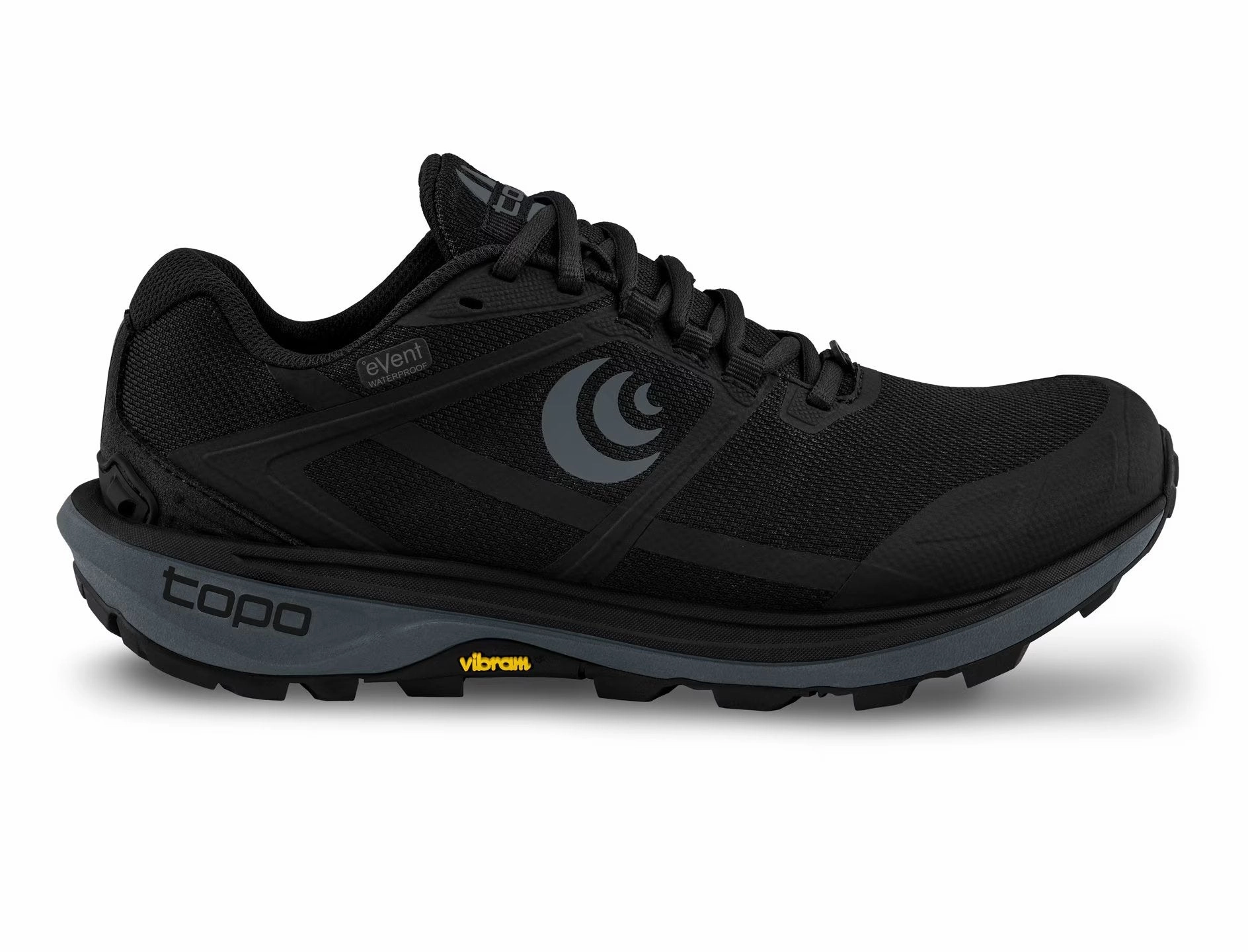 TOPO MENS TERRAVENTURE WP  - BLACK / CHARCOAL Moisture Management Fabric