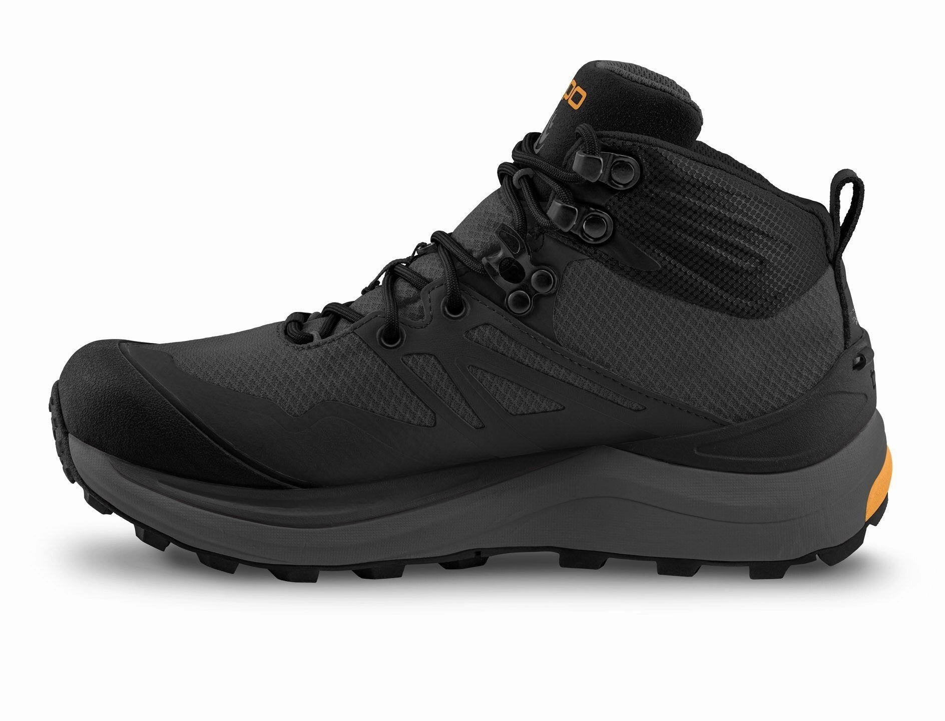 Circular Knit Technology TOPO MENS TRAILVENTURE 2 WP - CHARCOAL /  ORANGE