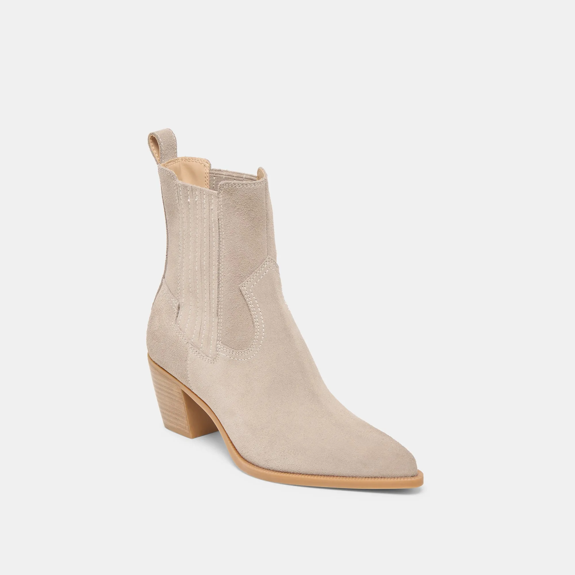 SLIM BOOTIES TAUPE SUEDE Contoured Footbed Support