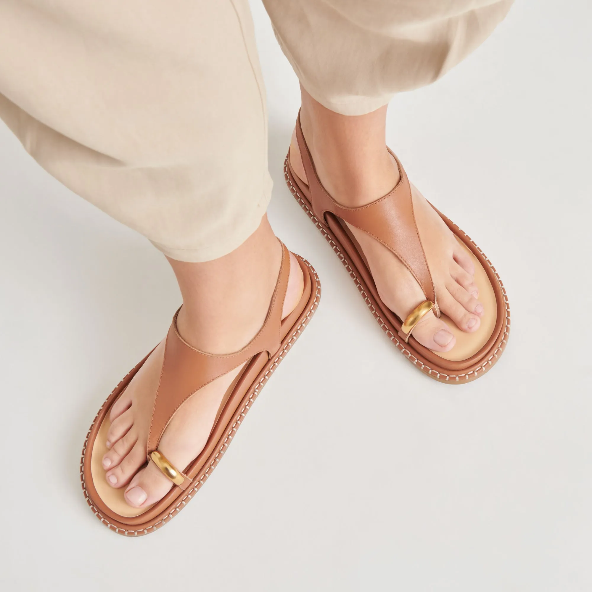 STEFAN SANDALS SADDLE LEATHER Casual Style