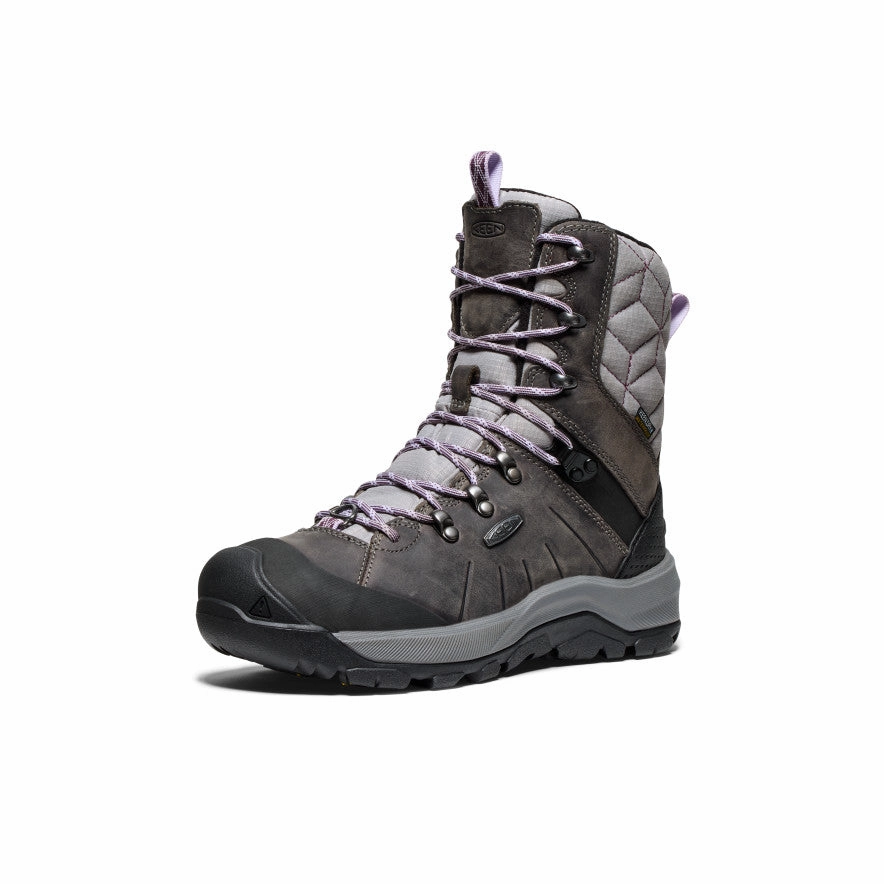 Strong Mood Earth Tones Women's Revel IV High Polar Waterproof Boot  |  Steel Grey/Orchid Petal