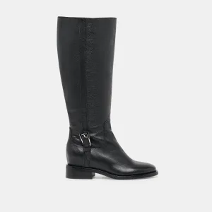 KILIAN H2O WIDE CALF BOOTS BLACK LEATHER Flex grooves