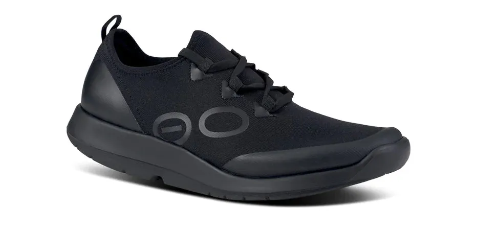 OOFOS MEN'S OOMG SPORT LS LOW SHOE - BLACK Thermal Core Rural Traveler