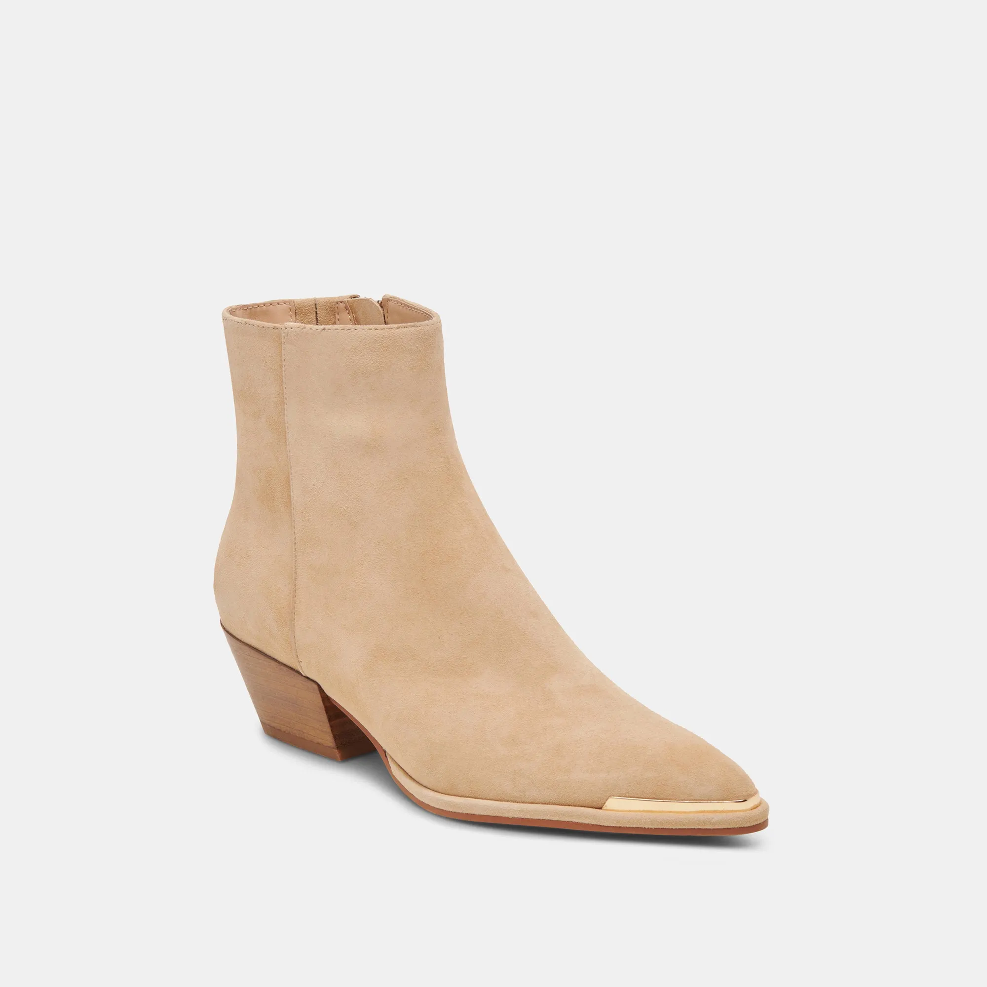 NONAH BOOTIES TAN SUEDE All-around silhouette