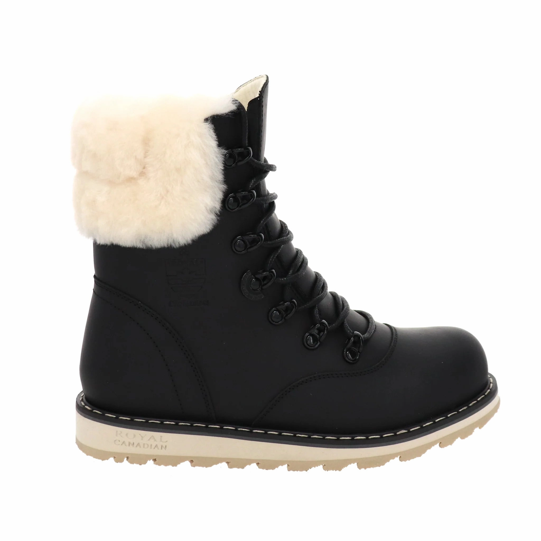 Foot Hug Vegan Leather Option ROYAL CANADIAN CAMBRIDGE - BLACK