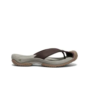 Quick Move Minimalist Style Men's Waimea Leather Flip-Flop  |  Java/Plaza Taupe