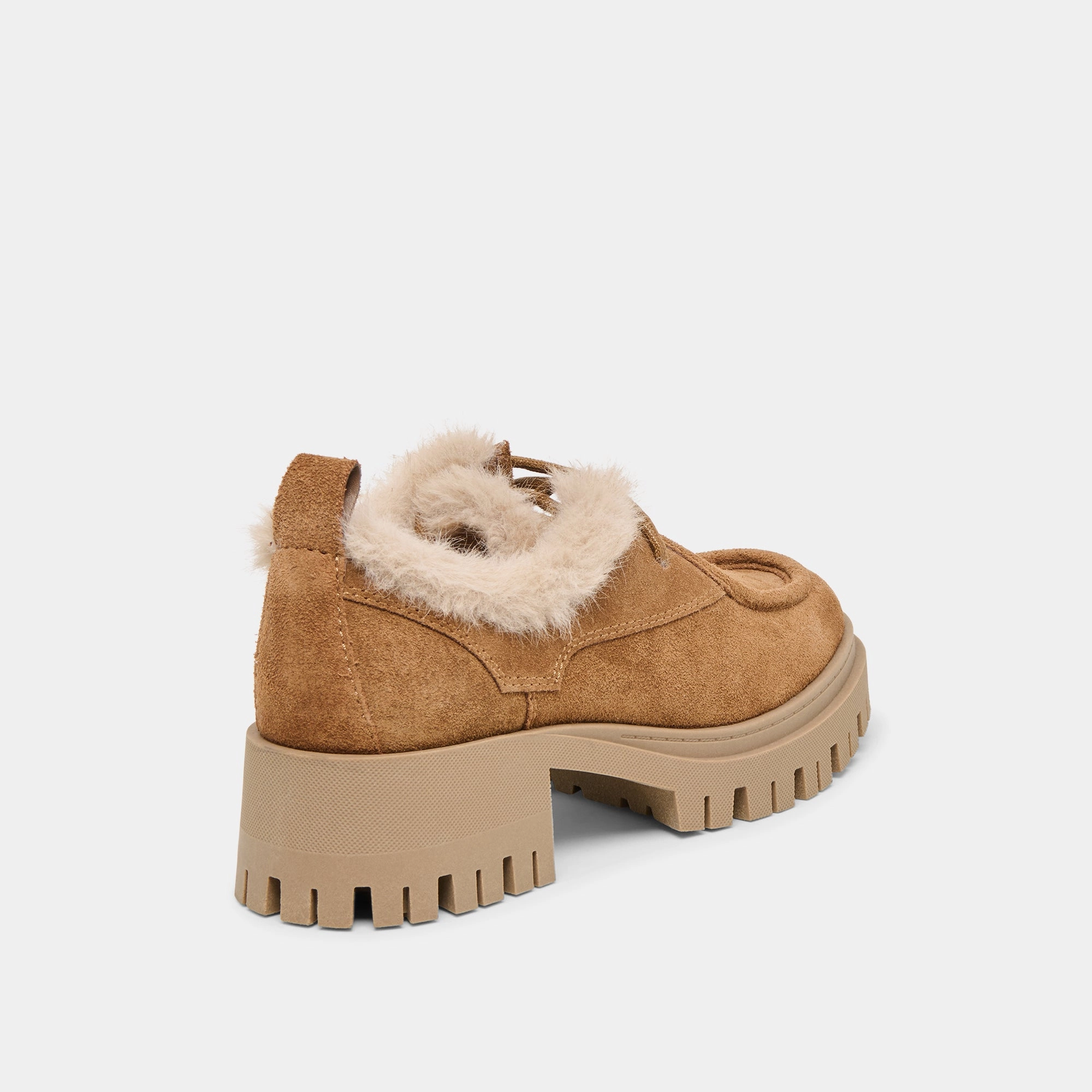 MILZA PLUSH LOAFERS LT BROWN SUEDE Versatile Glam Wedding Look