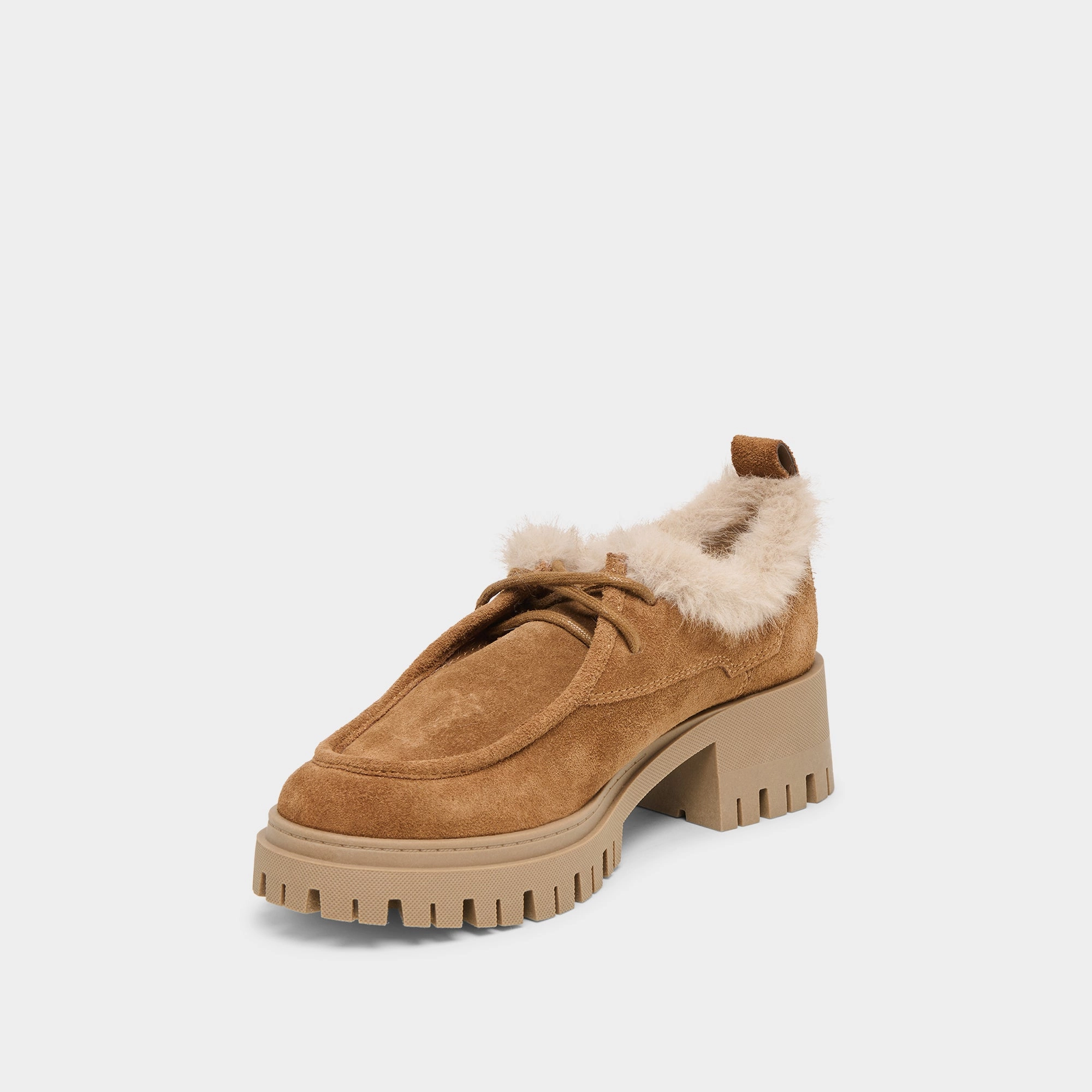 Grace Spark MILZA PLUSH LOAFERS LT BROWN SUEDE