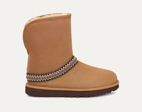 Comfortable And Practical Daily Flex UGG WOMENS CLASSIC SHORT CRESENT - CHESTNUT