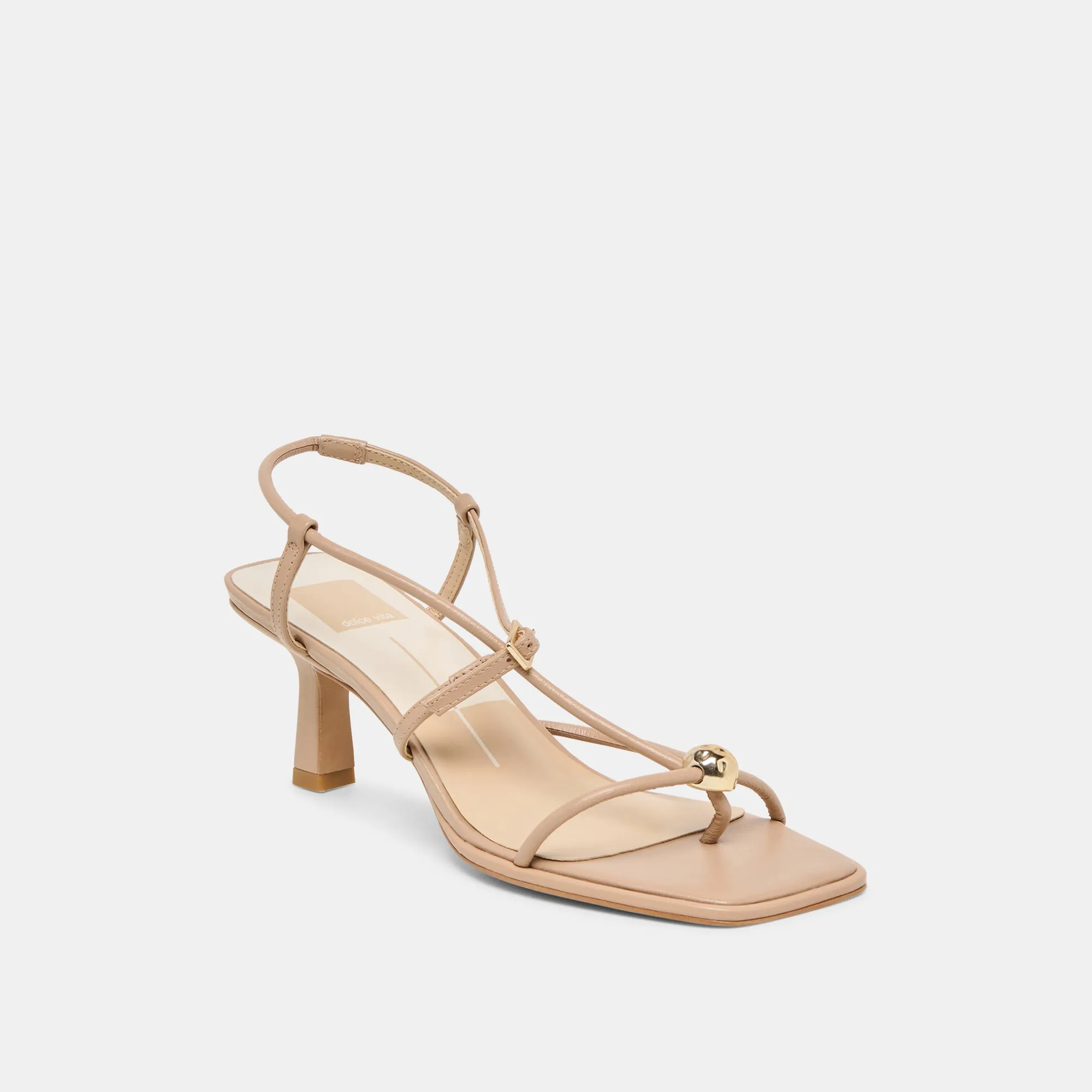 MYLEE HEELS LIGHT TAN LEATHER Adaptive Flex Technology Clean Shape