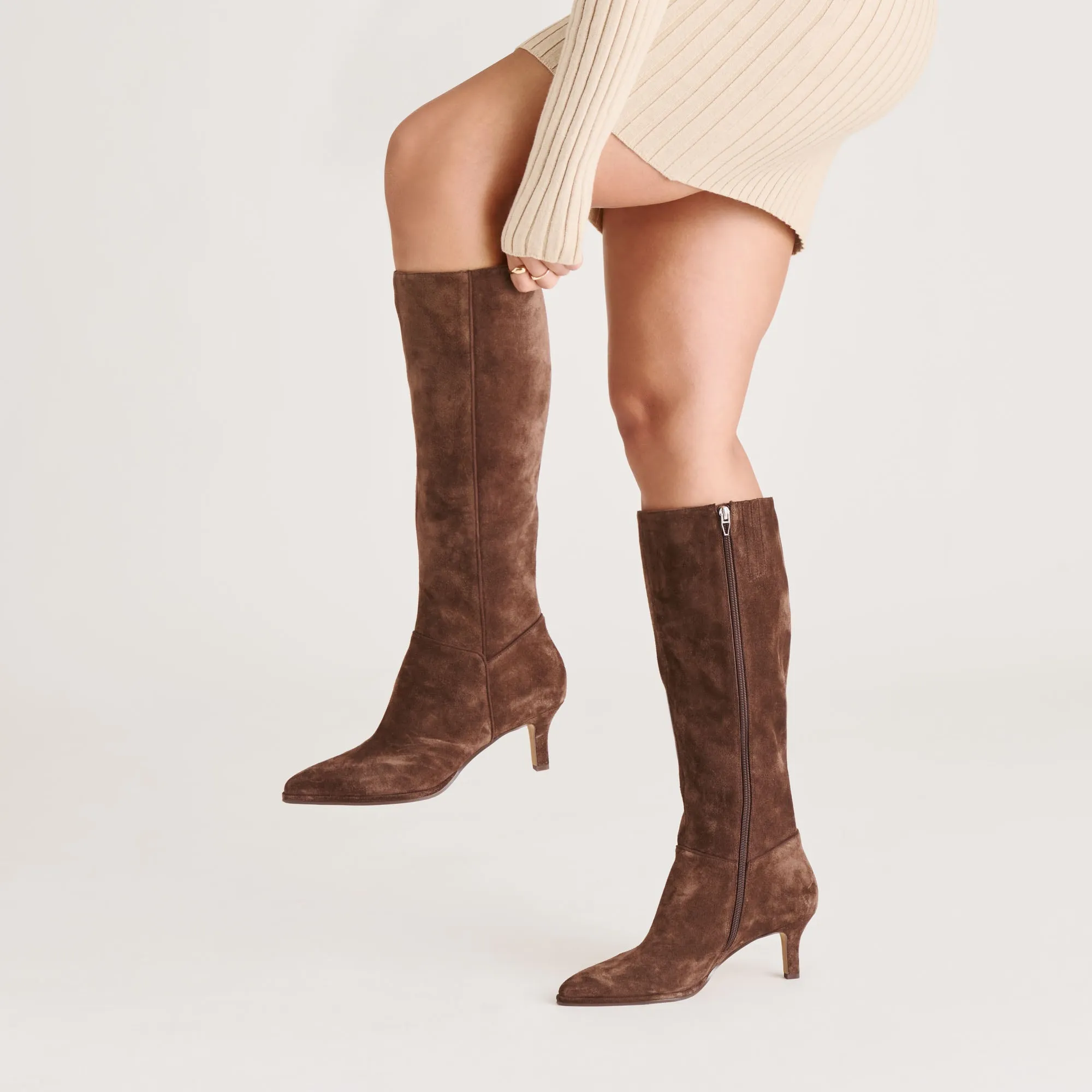 Seamless 3D Knit ALDY BOOTS DK BROWN SUEDE